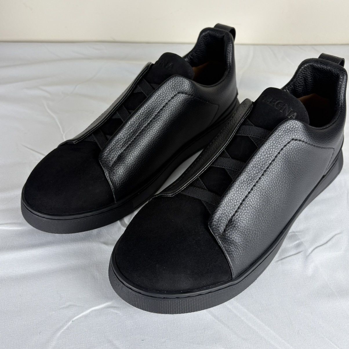Other Zegna Men’s Triple Black Suede & Leather Low-Top Sneaker Size US 10.5 / EU 43-44 - 3 Thumbnail