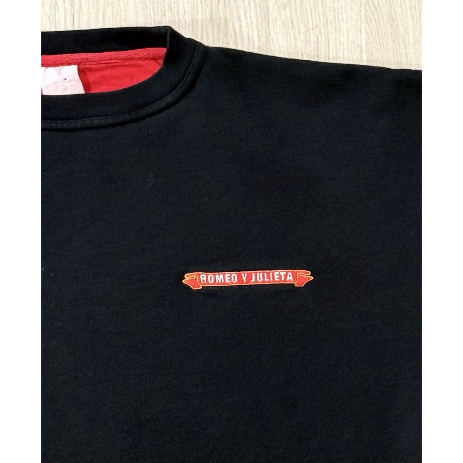Vintage VINTAGE 90s Romeo Y Julieta Promo Crewneck Sweatshirt XL Black Cotton Fleece Logo Embroidered Pockets Mens Size US XL / EU 56 / 4 - 3 Thumbnail