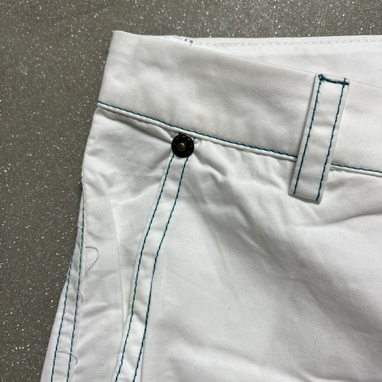 Cop Copine Cop Copine White & Blue Stitch Pant Size 30" / US 8 / IT 44 - 5 Thumbnail