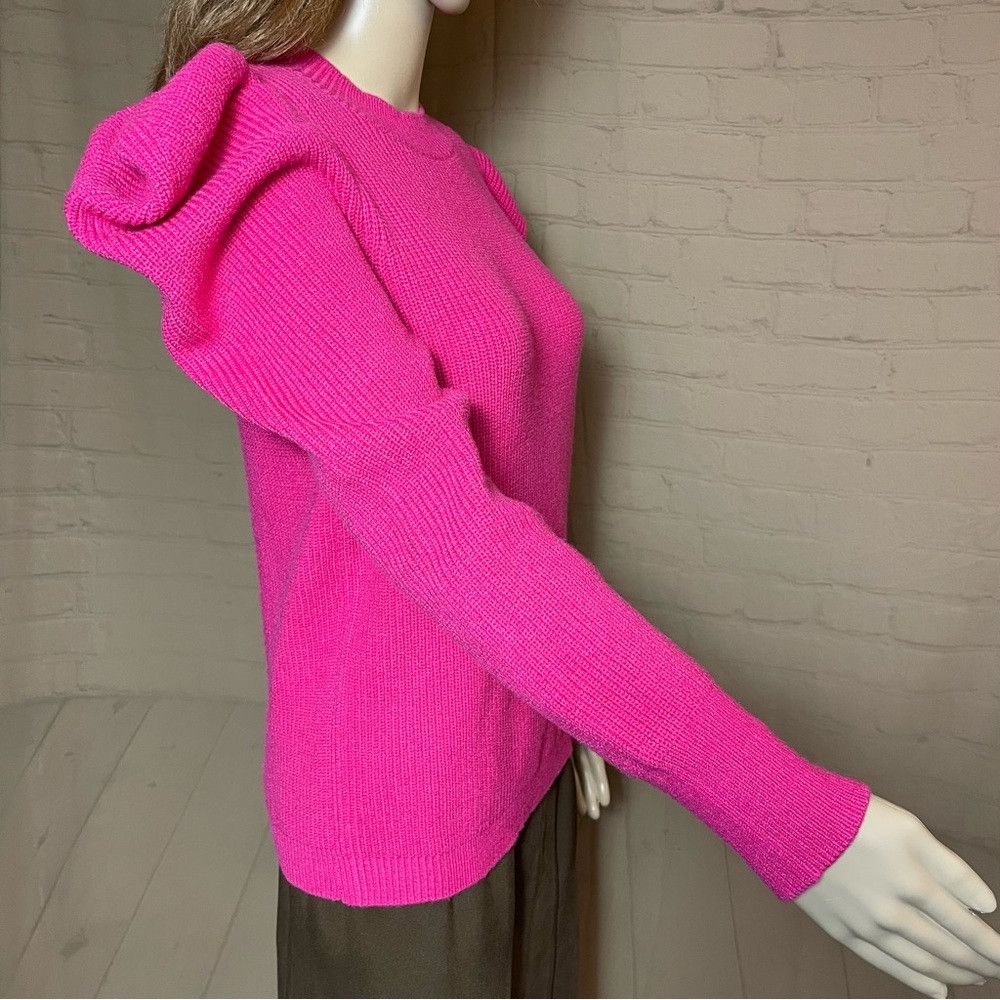 Other NWT New Cliche Puff Sleeve Hot Pink Sweater Size M Size M / US 6-8 / IT 42-44 - 2 Thumbnail