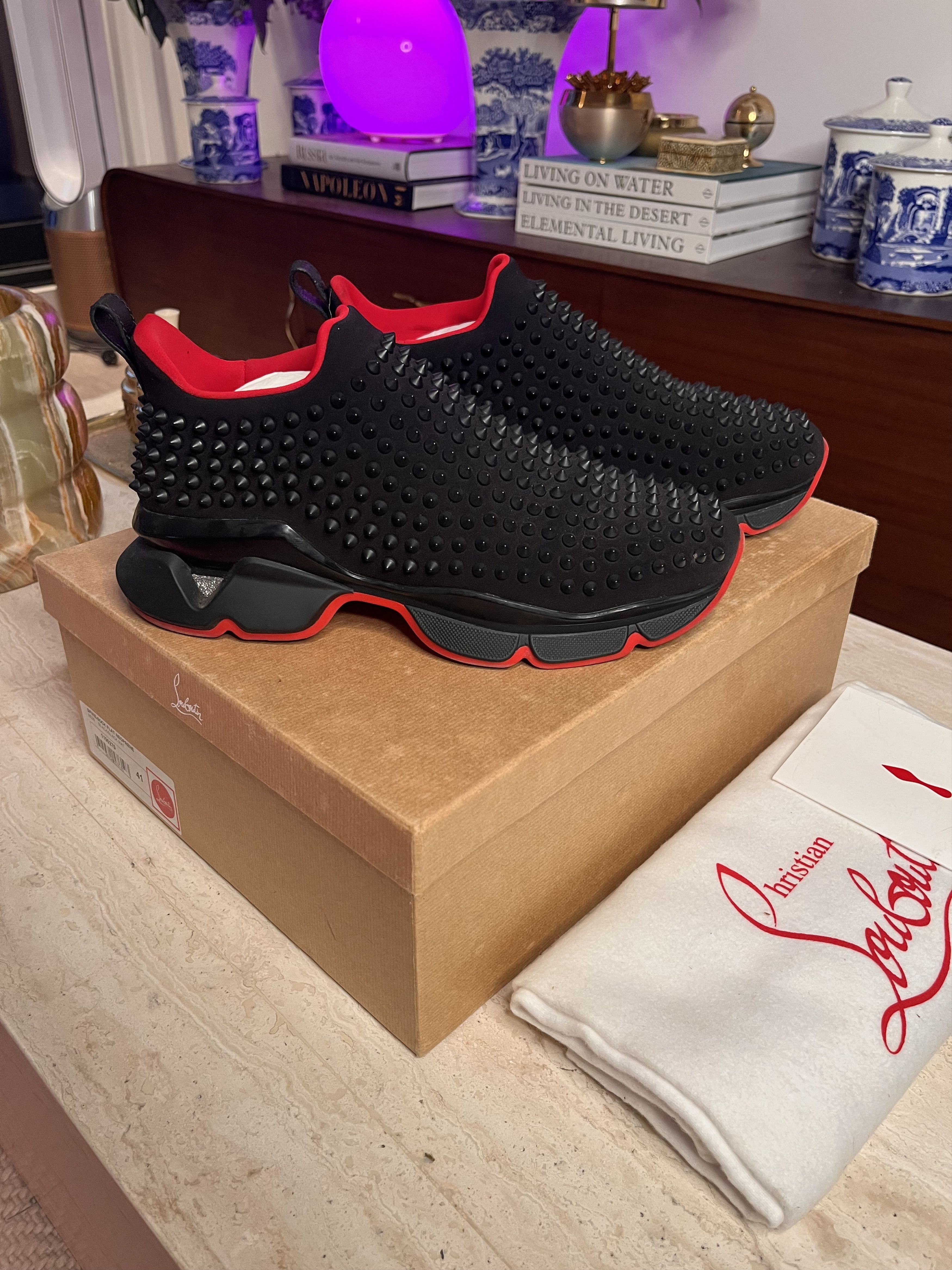 Louboutin Shoe Christian Louboutin Spike Sock Donna Christian