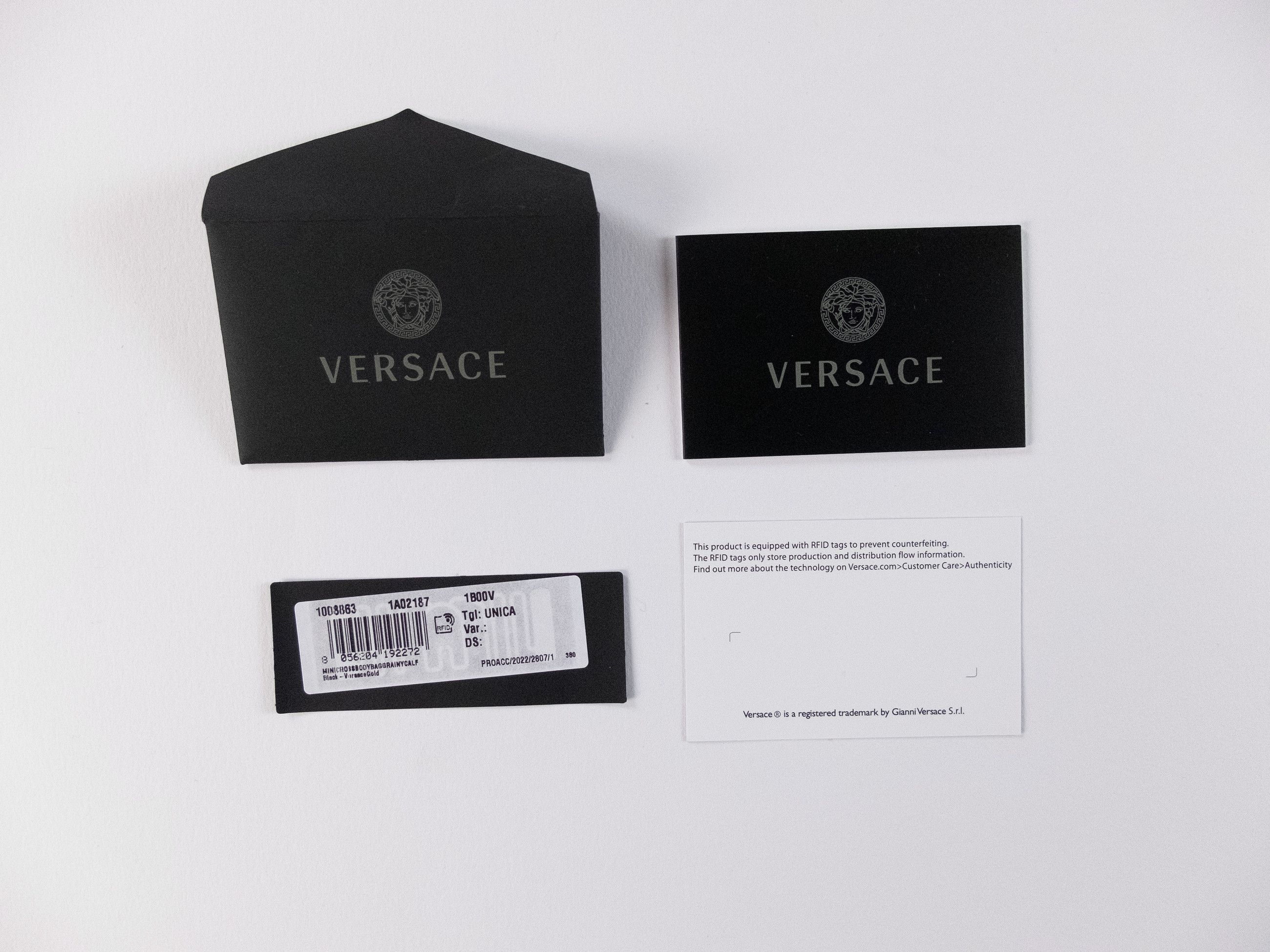 Versace VERSACE La Medusa black leather mini crossbody bag Size ONE SIZE - 9 Thumbnail