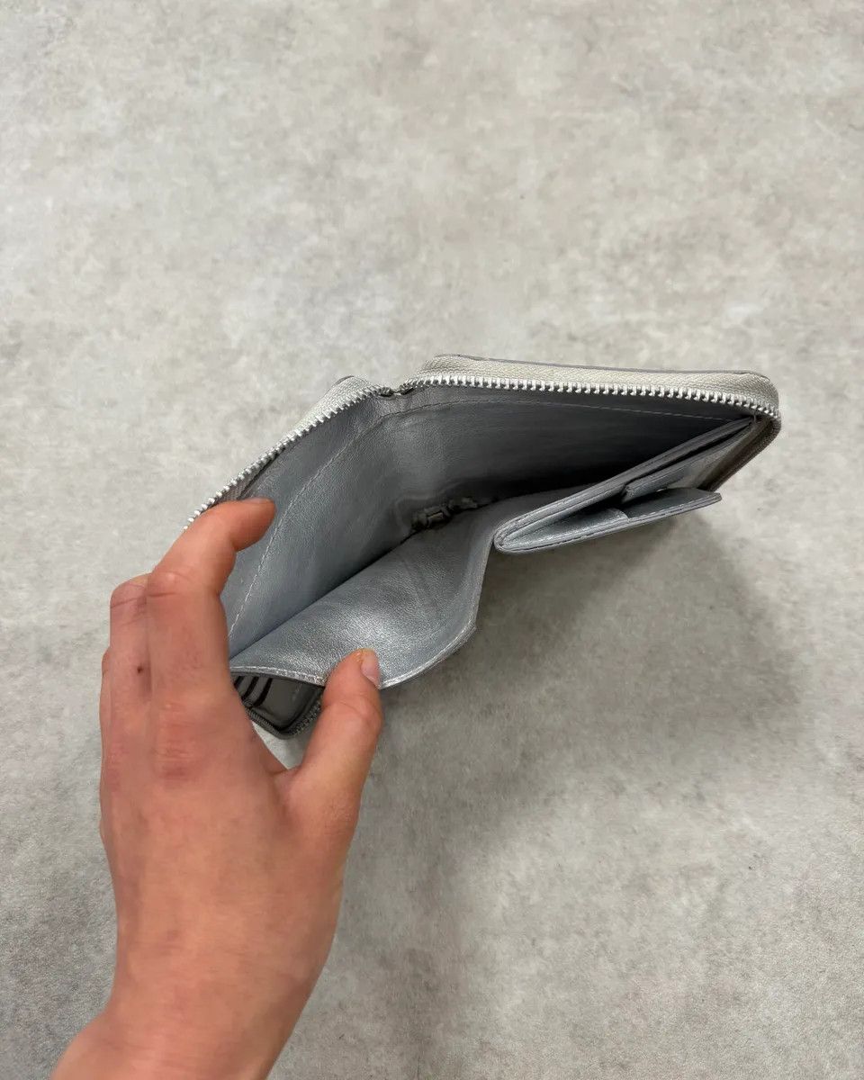 Comme des Garcons Comme des Garçons Silver Leather Brick Zip-Around Wallet Size ONE SIZE - 9 Thumbnail
