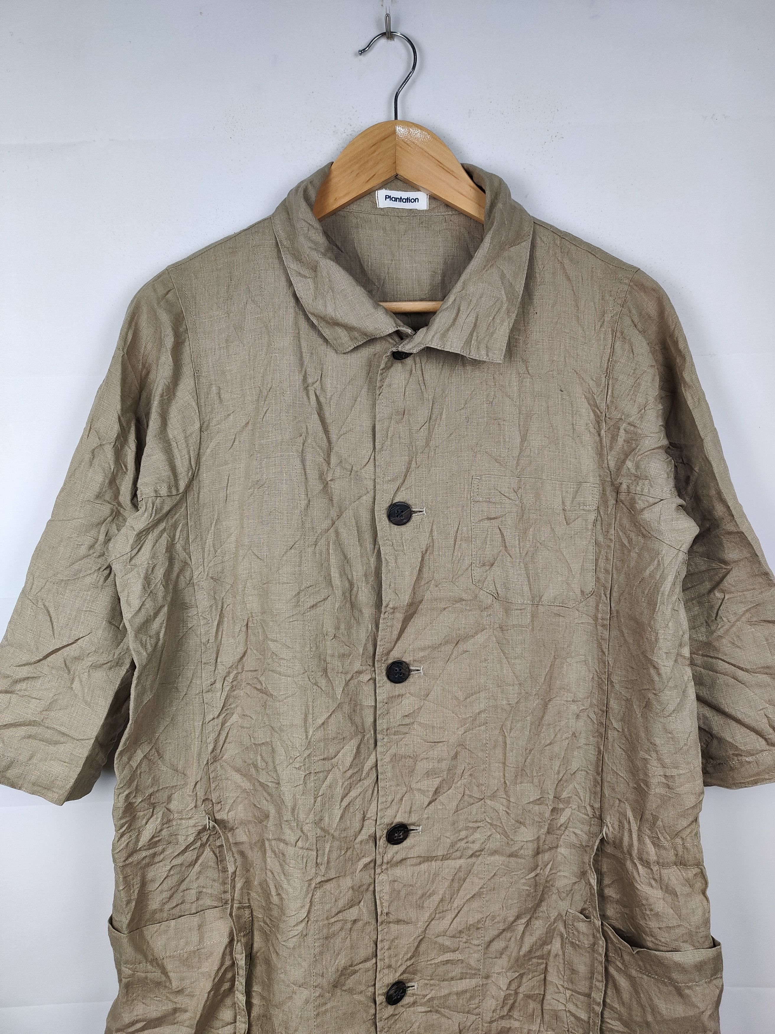 Issey Miyake Issey Miyake Plantation wrinkled linen long coat Size US M / EU 48-50 / 2 - 2 Thumbnail