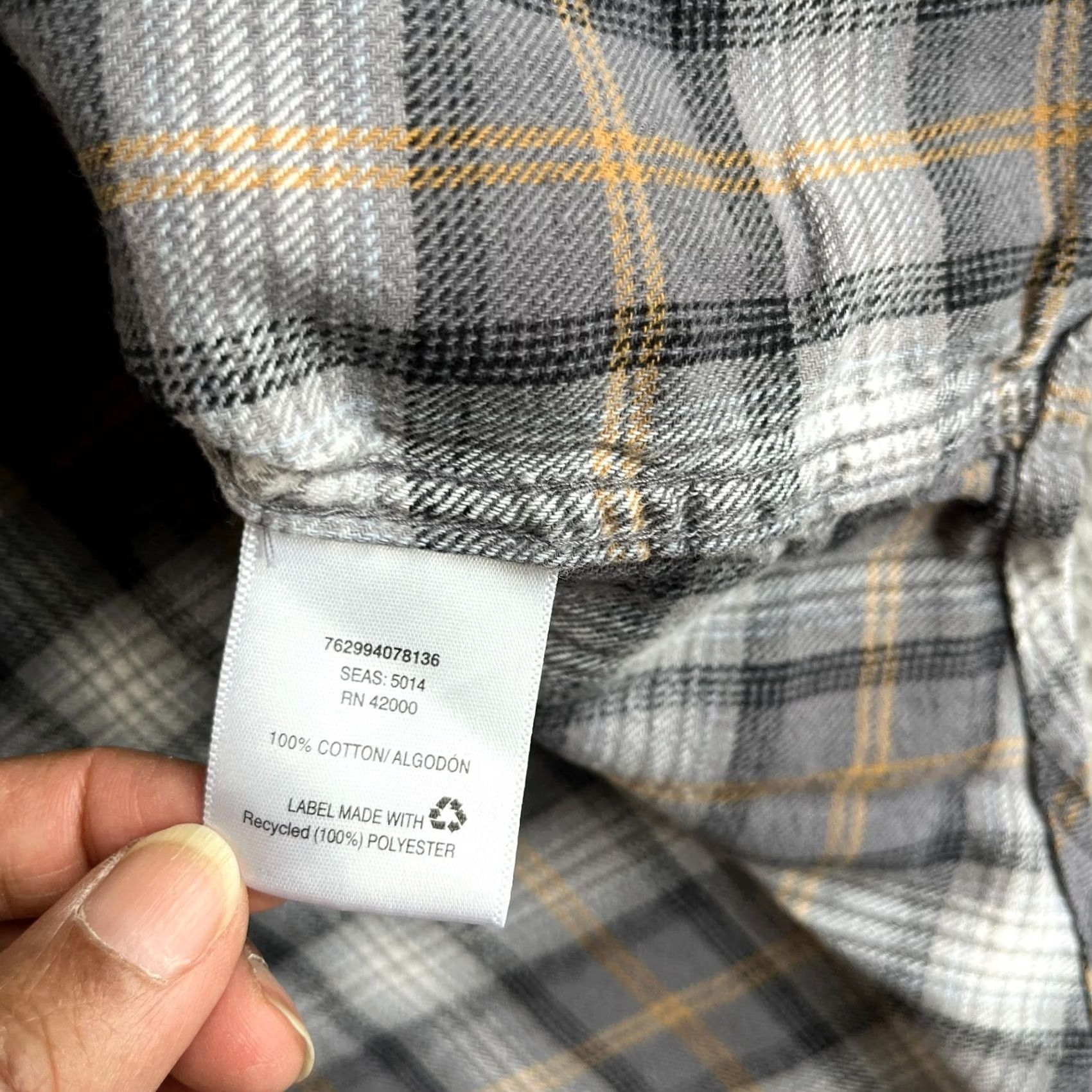 Vintage Northwest Territory Shirt Mens XL Gray Plaid Flannel Button Up Outdoor Size US XL / EU 56 / 4 - 6 Thumbnail