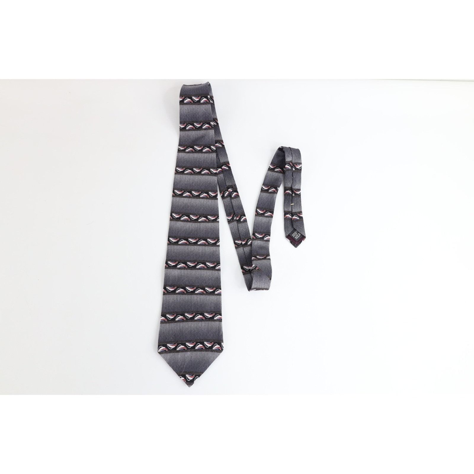 Vintage Vintage 90s Streetwear Geometric Herringbone Neck Tie Size ONE SIZE - 3 Thumbnail