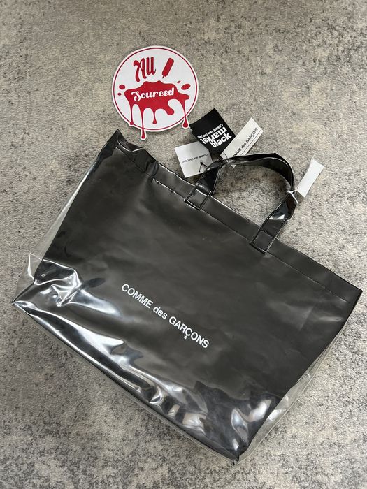 Cdg Black Market Pvc Tote Bag