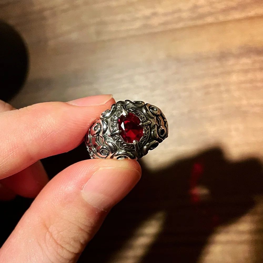 Other Retro Red Heart Ring Size ONE SIZE - 1 Thumbnail