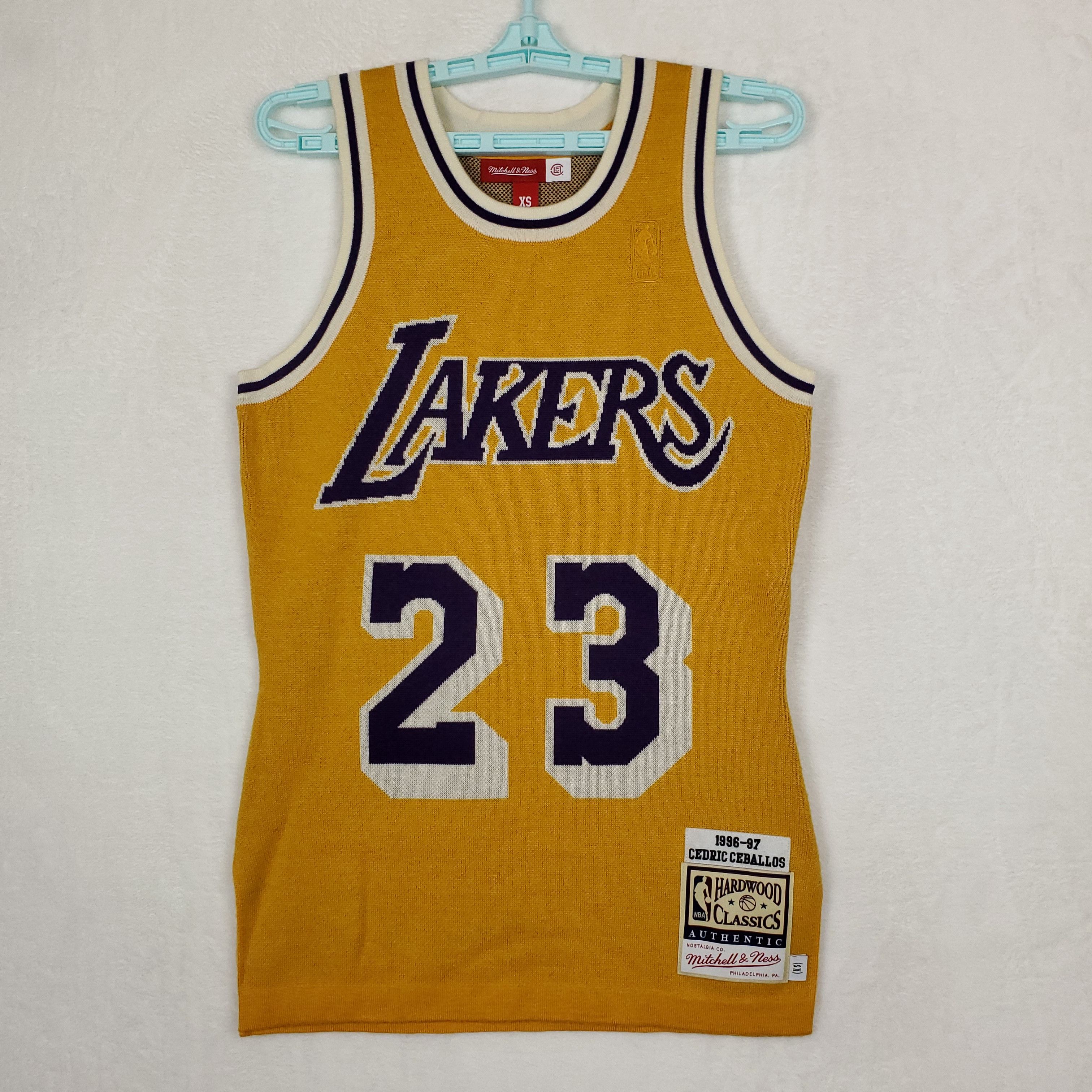 CLOT × Mitchell & Ness Cedric Ceballos LA Lakers Mitchell & Ness Knit Jersey XSmall Size US XS / EU 42 / 0 - 2 Thumbnail