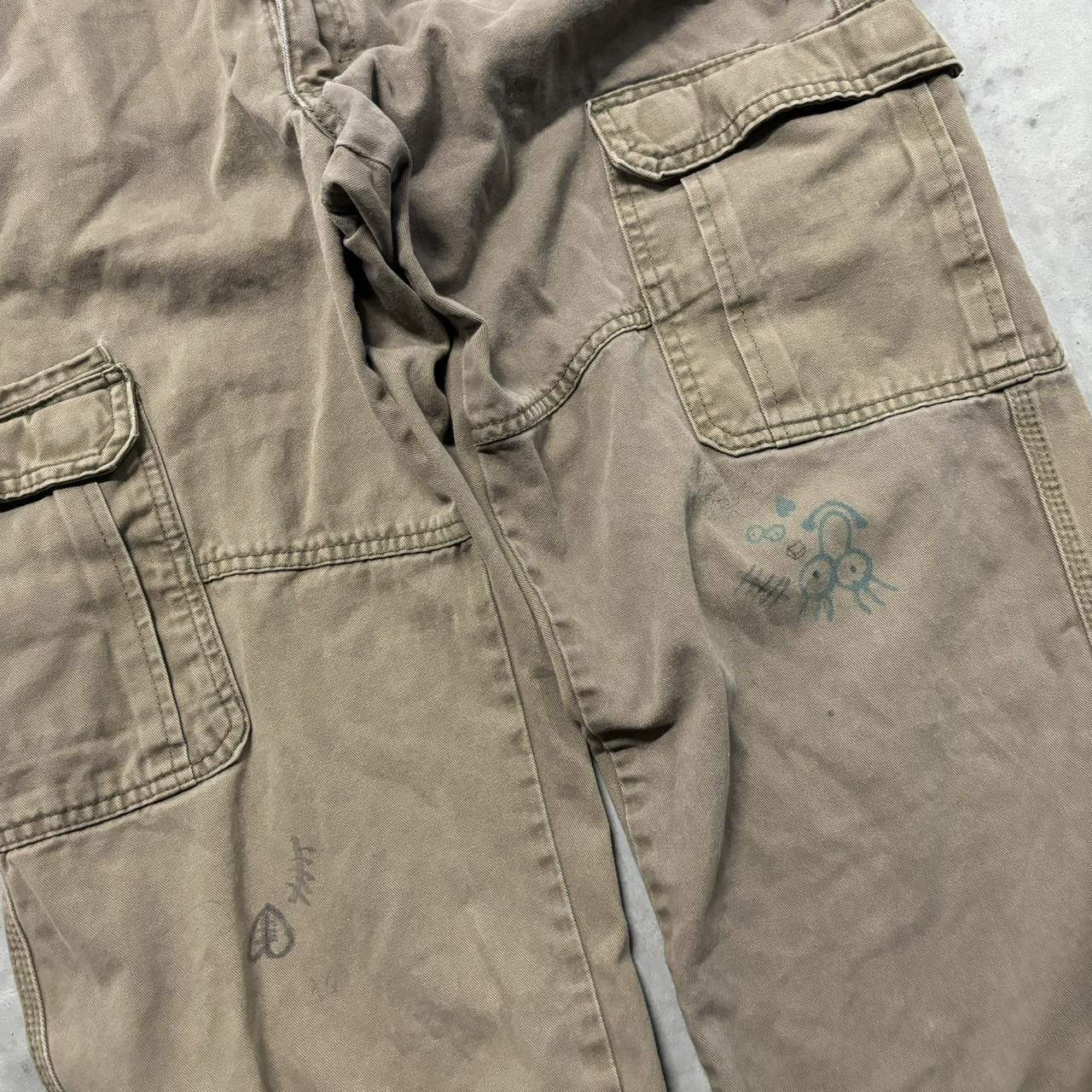 Carhartt Vintage Y2K/2000s Baggy Khaki Brown Skater Style Cargo Pants Size US 32 / EU 48 - 7 Thumbnail