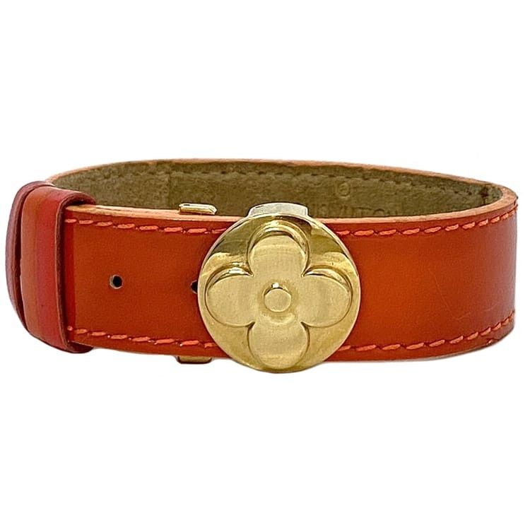 Louis Vuitton LOUIS VUITTON Bracelet Orange Leather Size ONE SIZE - 1 Thumbnail