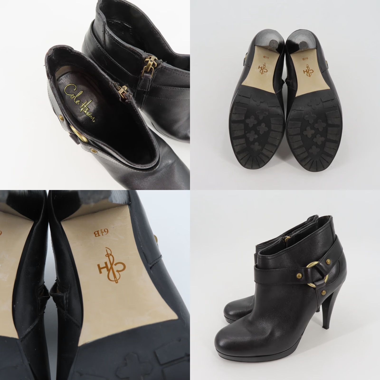 Cole Haan Cole Haan Kennedy Bootie Women 6.5 B Leather Black Ankle Boots Platform Size US 7 / IT 37 - 8 Thumbnail