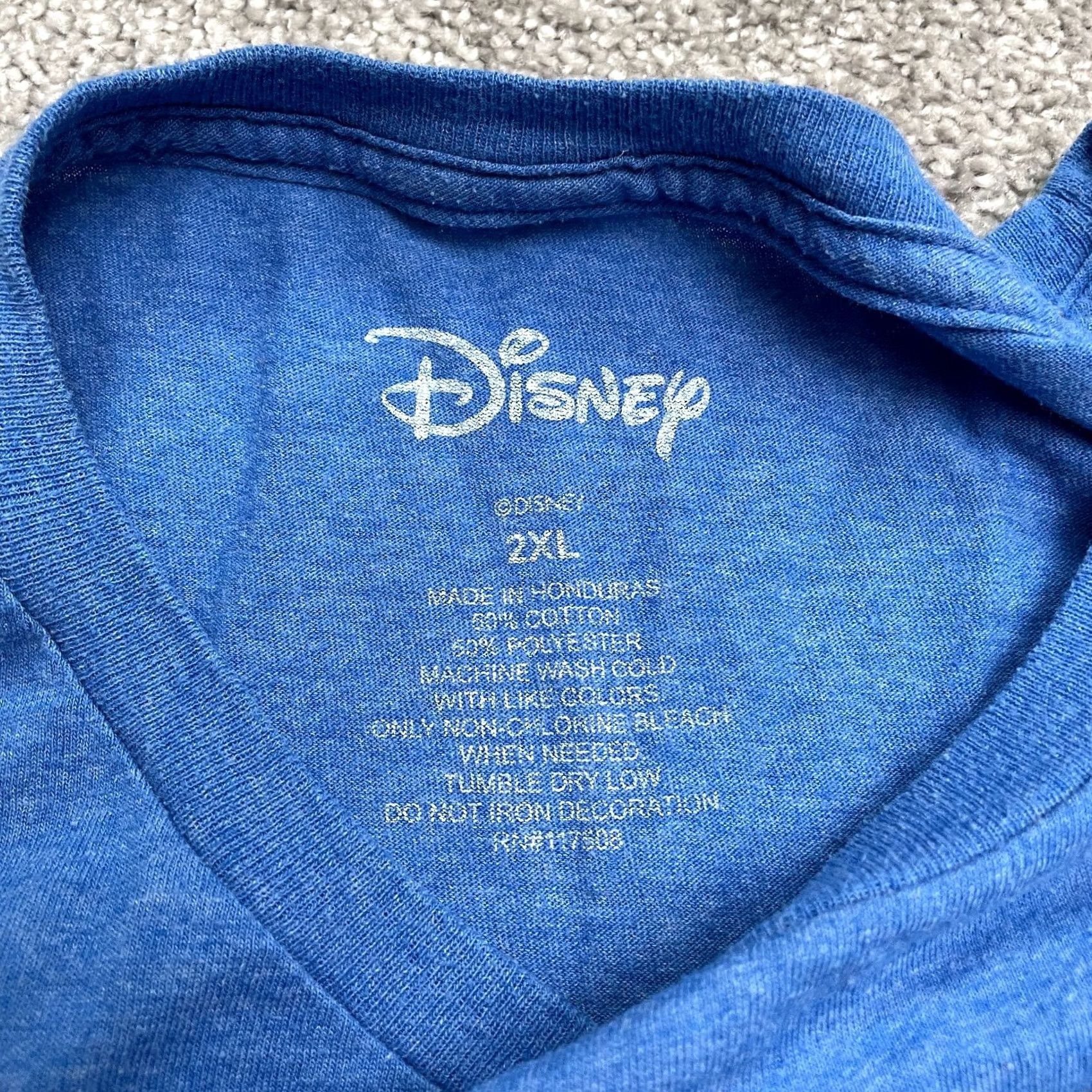 Disney Disney Lilo & Stitch Graphic T-Shirt Mens 2XL Blue Crew Neck Short Sleeve Tee Size US XXL / EU 58 / 5 - 4 Thumbnail