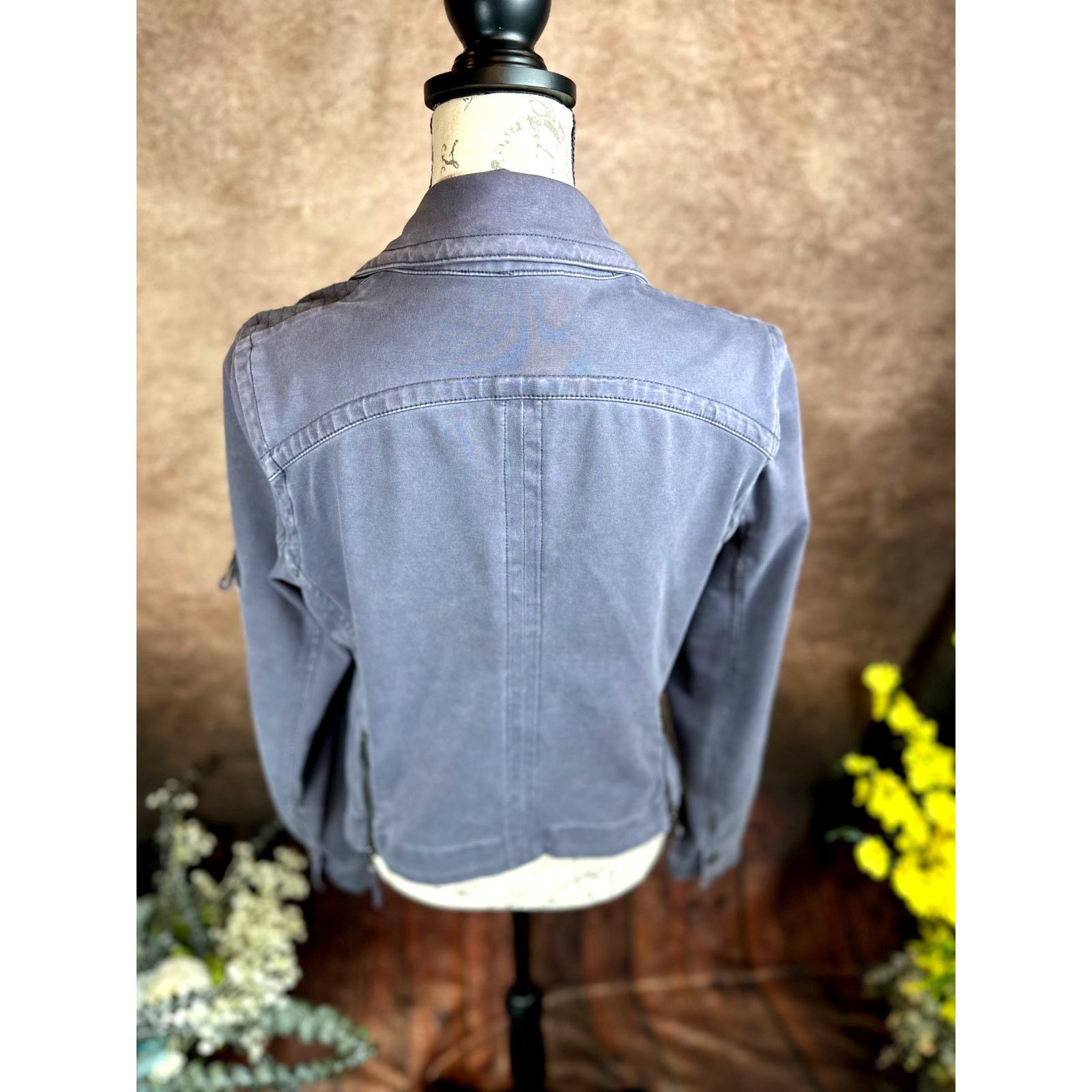 Other Peyton Jensen Moto Jacket with Zippers- Grey - size L Size L / US 10 / IT 46 - 8 Thumbnail