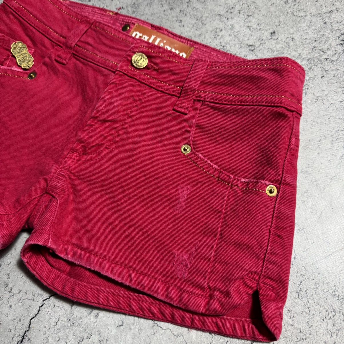 John Galliano NEW Galliano Y2K 00s Mini Shorts Size 24" / US 00 / IT 34 - 4 Thumbnail