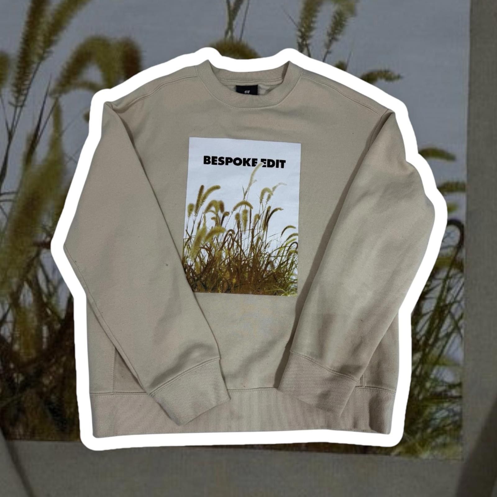 H&M H&M Men's Beige Sweatshirt with 'Bespoke Edit' Graphic Size US M / EU 48-50 / 2 - 1 Thumbnail