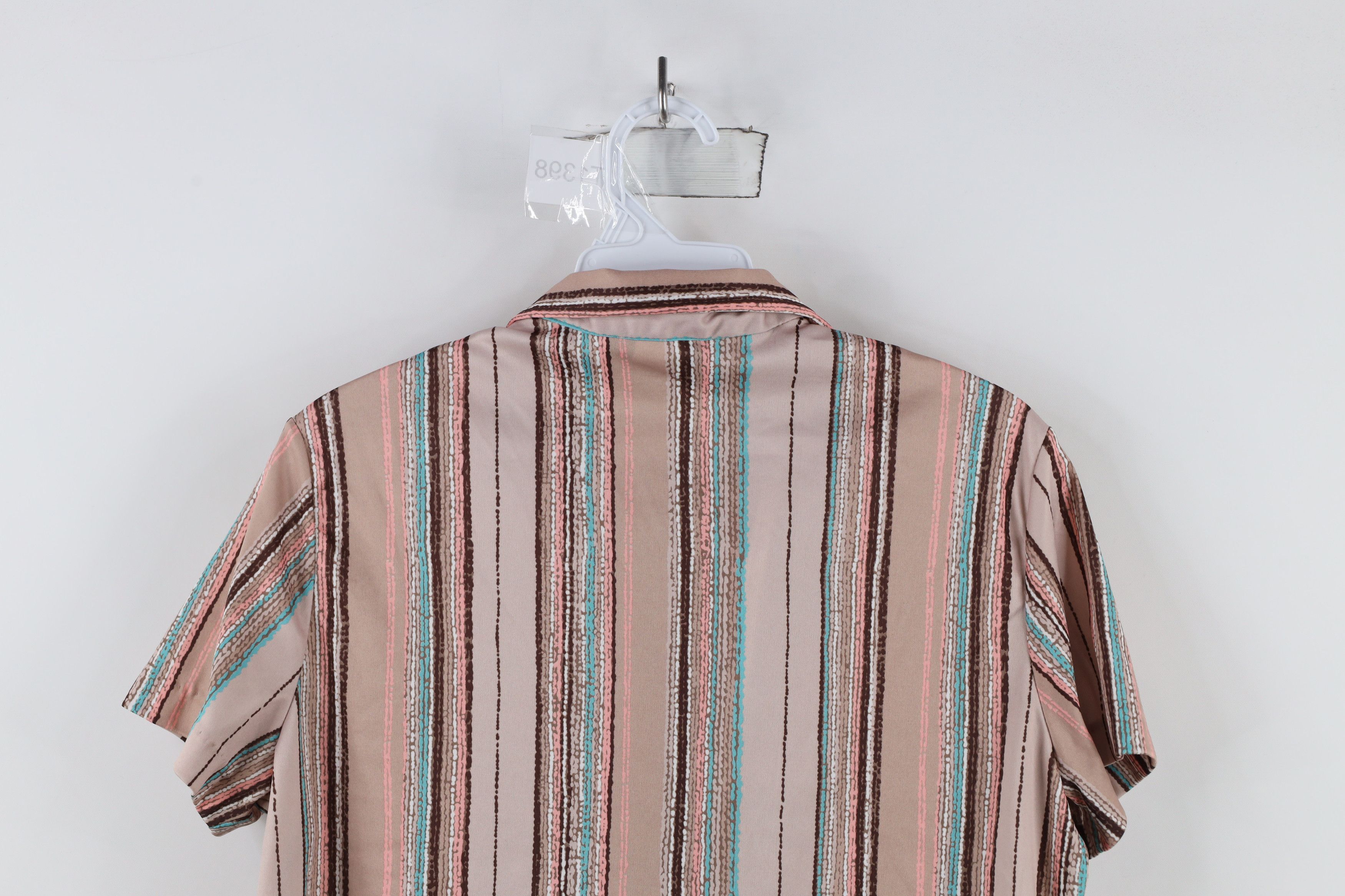Vintage Vintage 70s Streetwear Knit Collared Button Shirt USA Size XXL / US 16-18 / IT 52-54 - 8 Thumbnail
