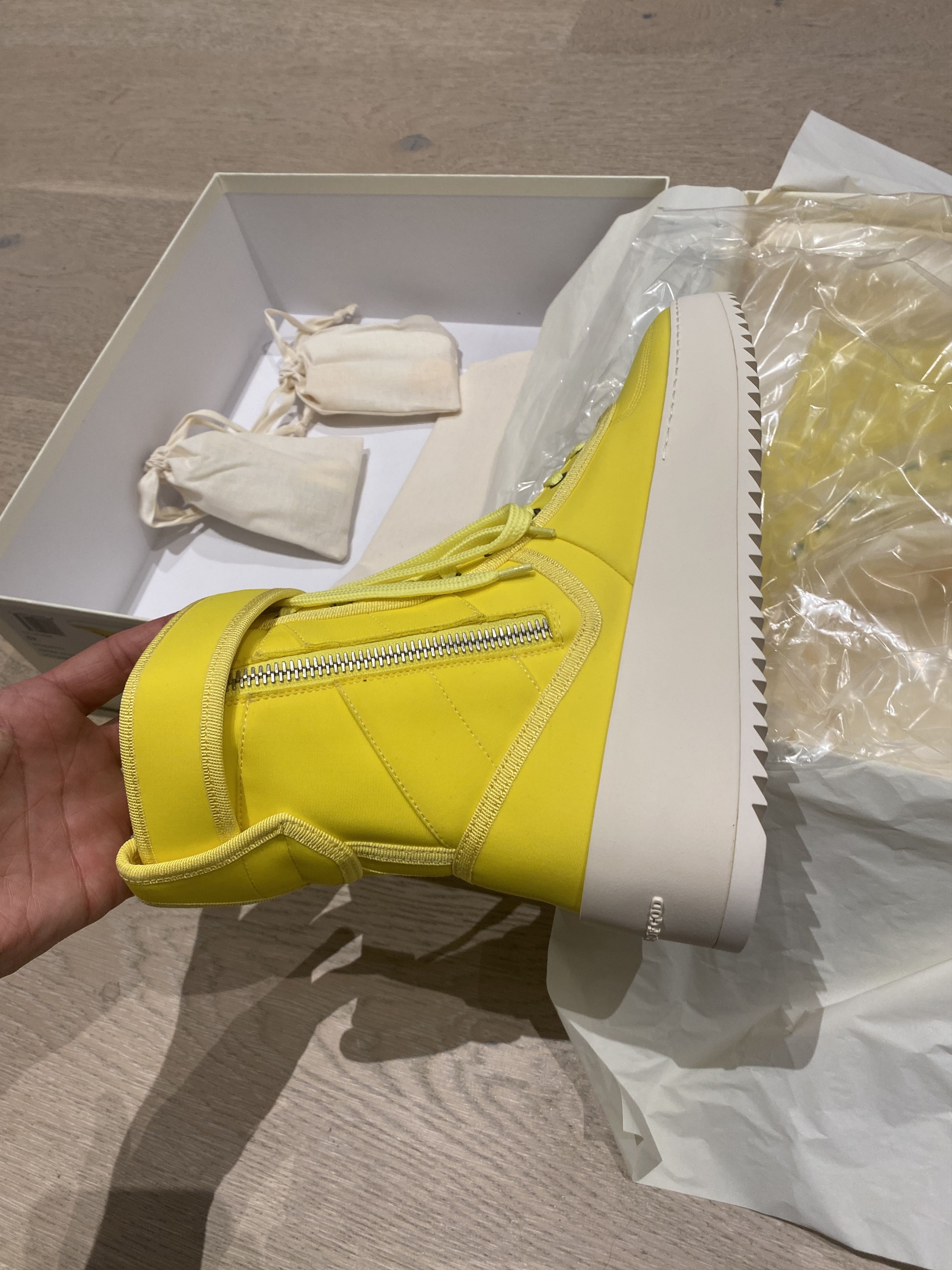Fear of God $1195 FEAR OF GOD Yellow Nylon Military Sneaker High Top Size US 9 / EU 42 - 4 Thumbnail