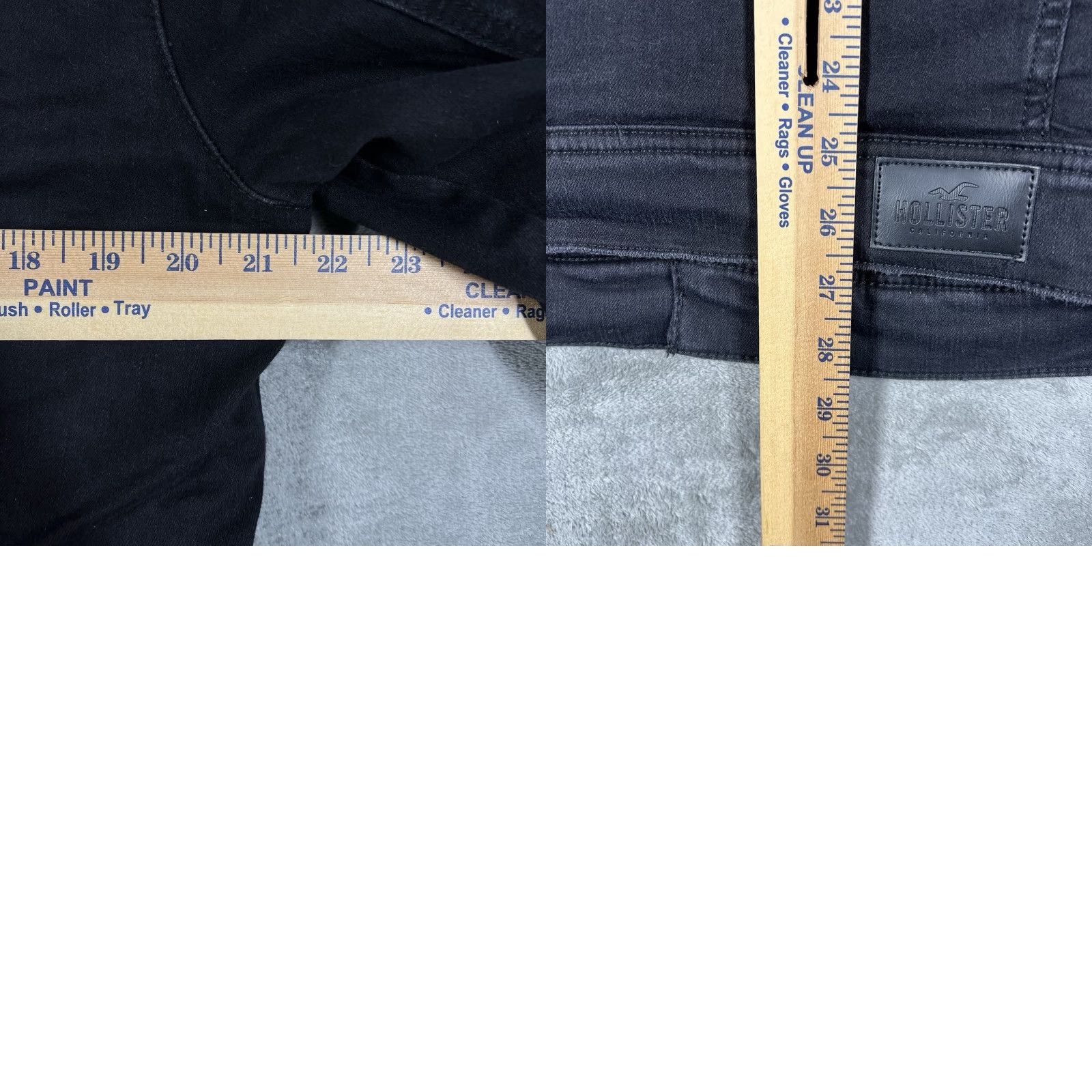 Hollister Epic Flex Jacket Denim Black Sherpa-Lined Men's M
