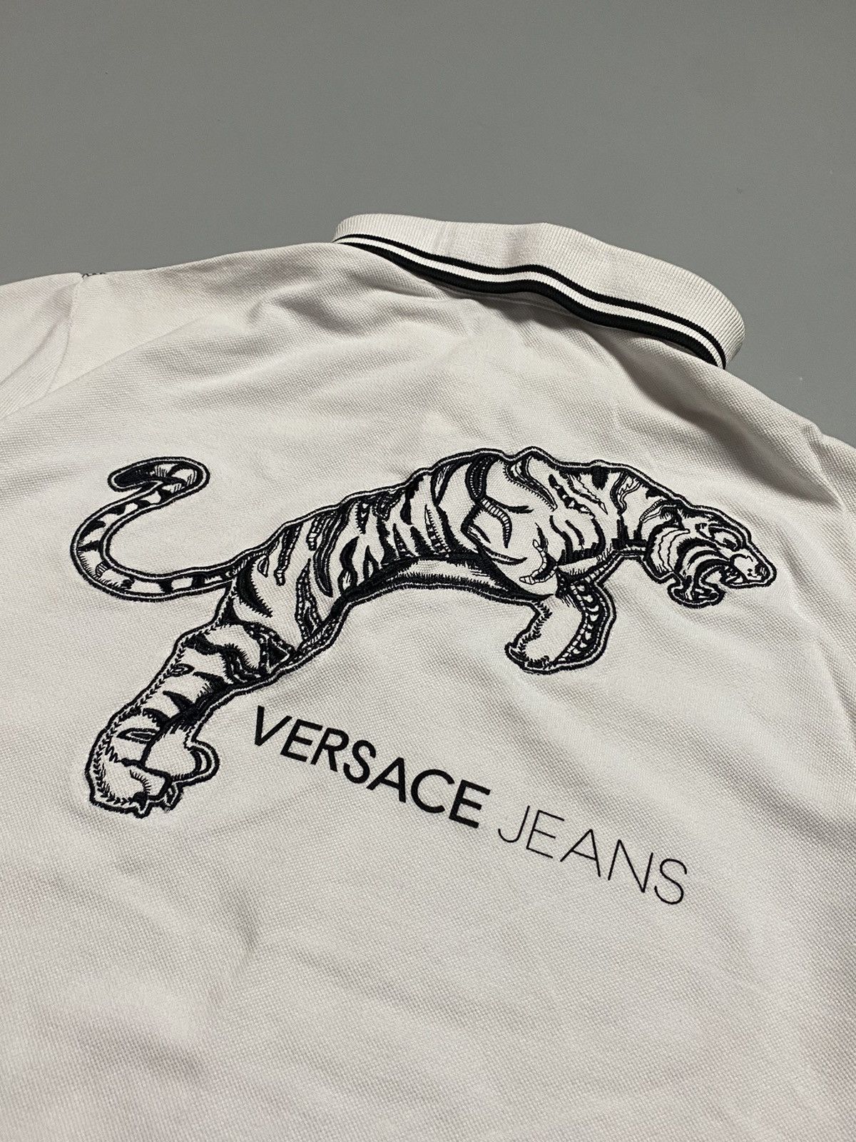 Versace Jeans Couture Versace 🐅 big tiger logo monogram polo shirt Size US L / EU 52-54 / 3 - 8 Thumbnail