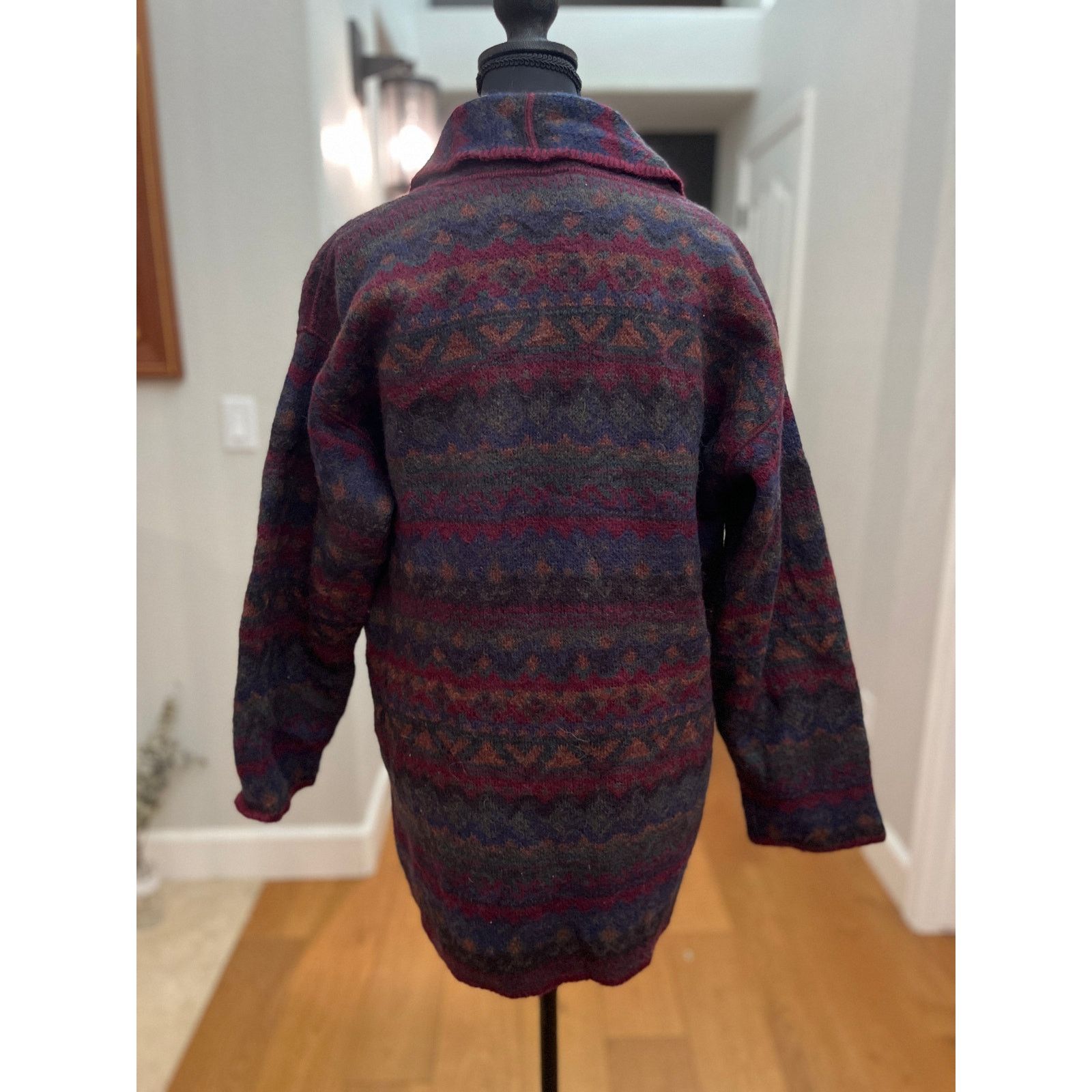 Other Vtg Alps USA 100% Wool Fair Isle Shawl Lodge Cardigan M/L Size M / US 6-8 / IT 42-44 - 6 Thumbnail