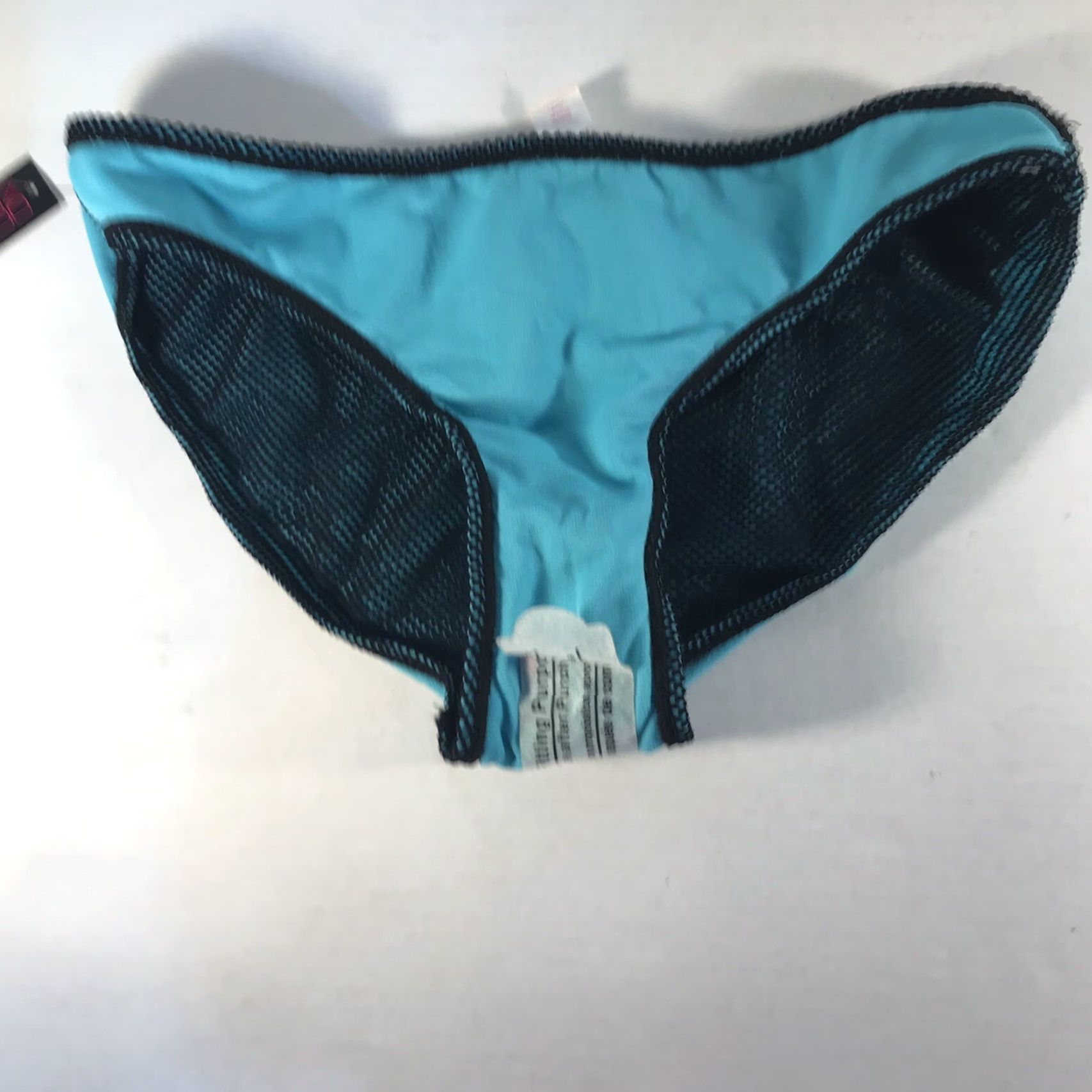 Vintage Nobo Juniors Bikini Bottoms M (7-9) Teal Solid Beach Lightweight Stretch Size 32" / US 10 / IT 46 - 3 Thumbnail