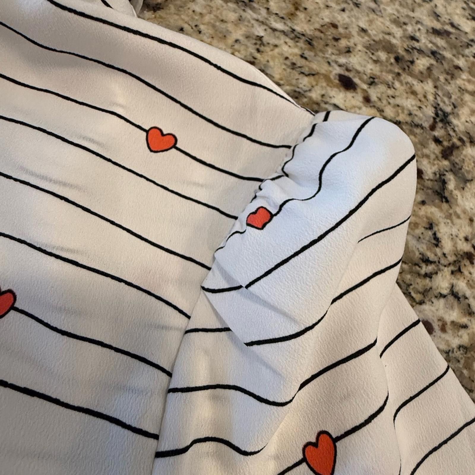Other Court & Rowe heart striped ruffled button up top SZ XXS Size XXS / US 00 / IT 34 - 3 Thumbnail
