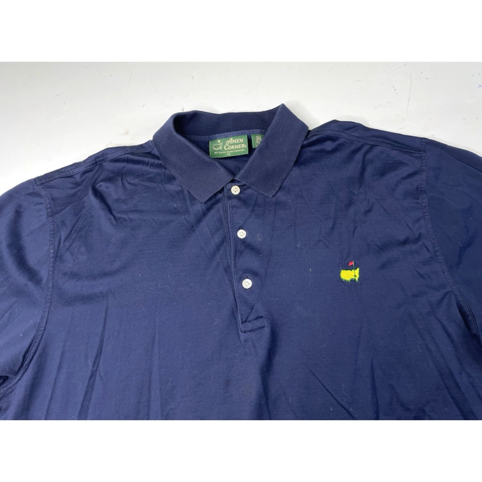 Vintage Masters Polo Shirt Navy Blue XL Men Golf 60’s 2 ply Mercerized Short Sleeve Button Collar Comfort Breathable Athletic Casual Size US XL / EU 56 / 4 - 2 Thumbnail
