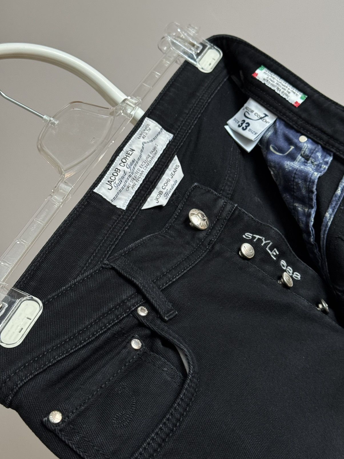Jacob Cohen Jacob Cohen Black Slim Fit Stretch Jeans Denim Pants 31-33 Size US 33 - 9 Thumbnail
