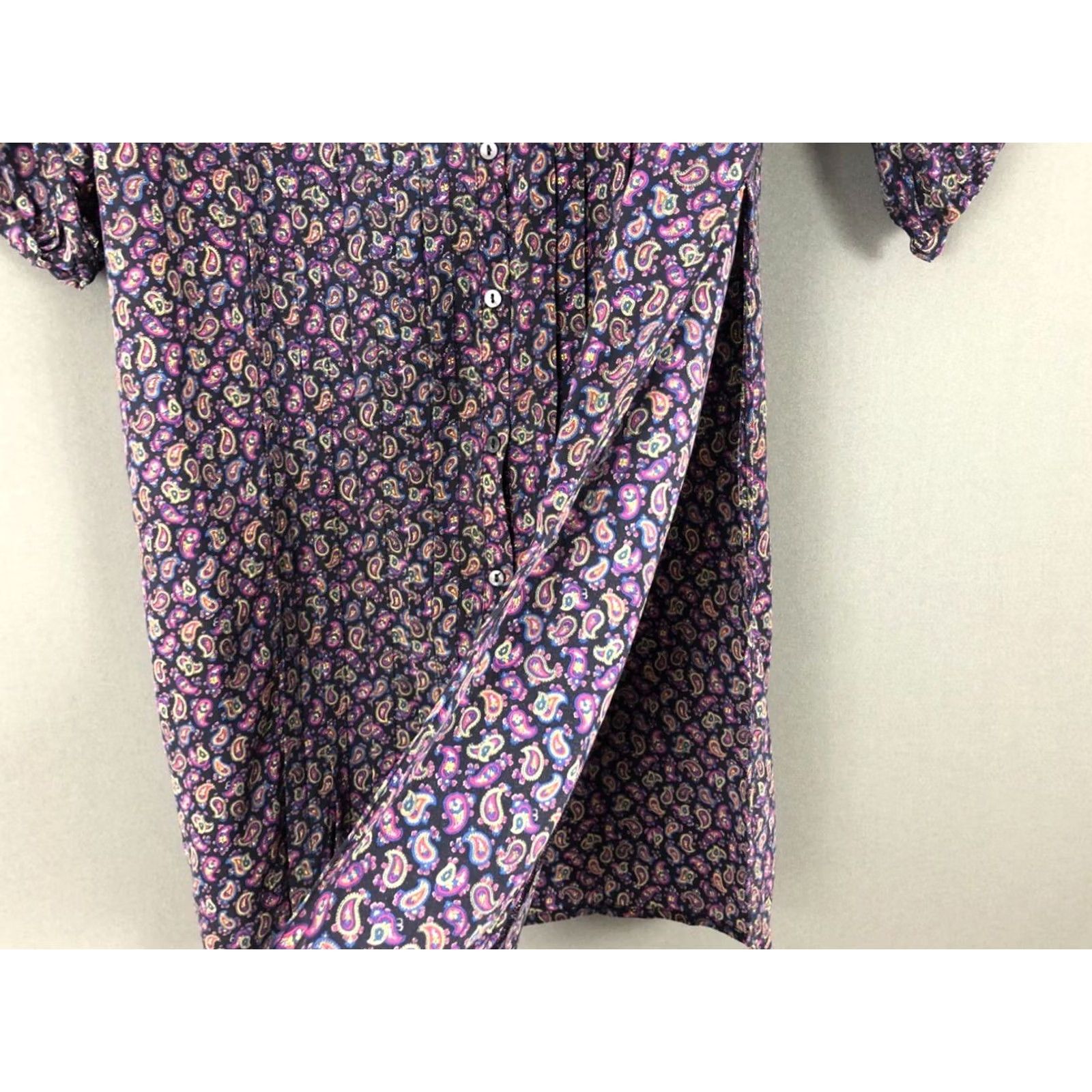 Maje Maje Button-Up Pleated Tunic Silk Purple Women M Size M / US 6-8 / IT 42-44 - 6 Thumbnail