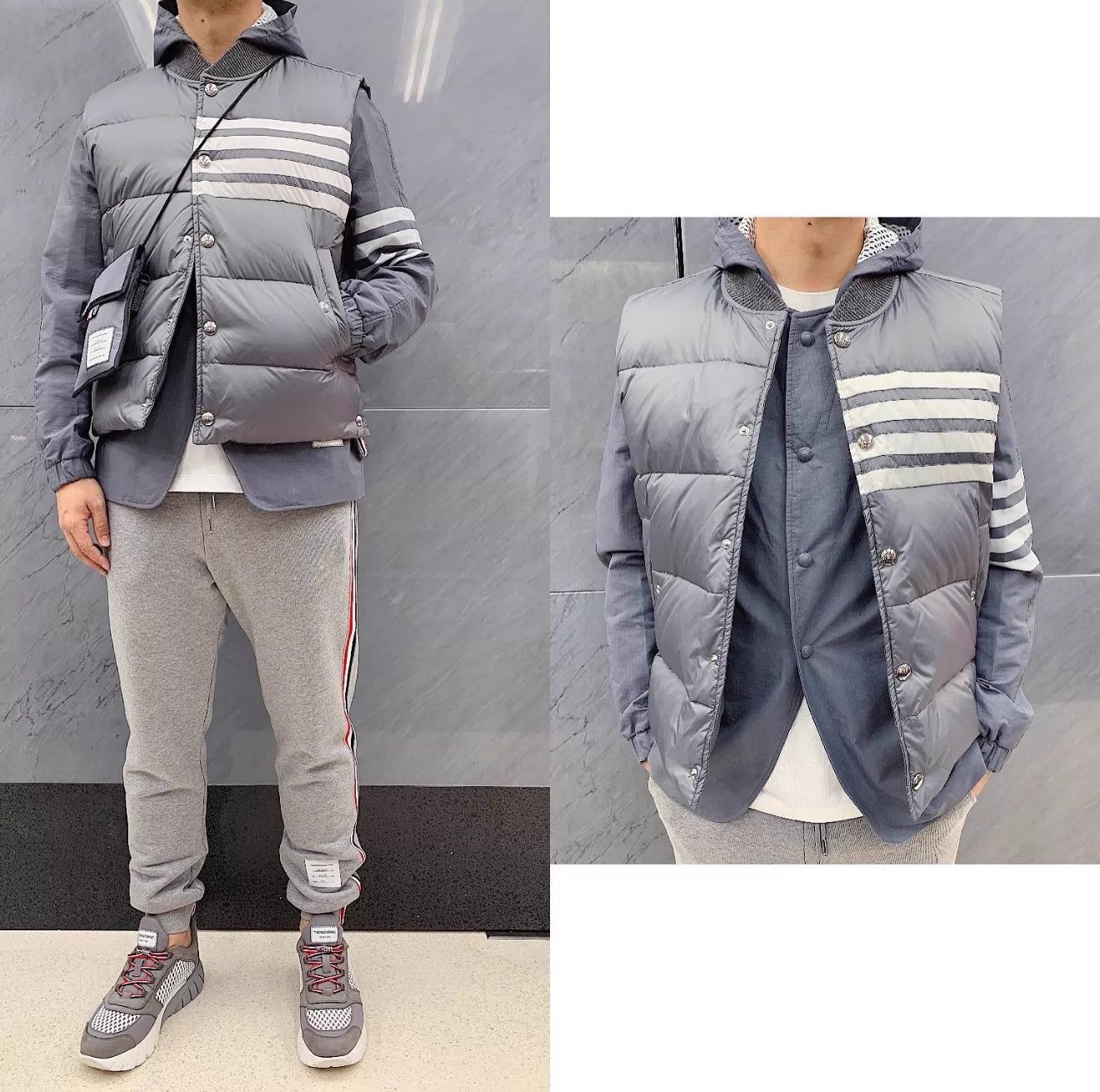 Thom Browne Thom Browne Men's Classic Gray Tricolor Stripe Track Pants1 Size US 29 - 9 Thumbnail