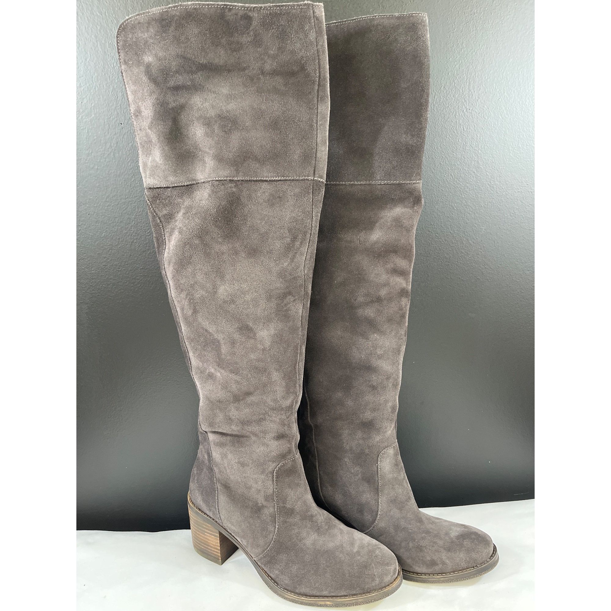 Lucky Brand Lucky Brand Rayla Women s Charcoal Over the Knee Heeled Boot Grailed