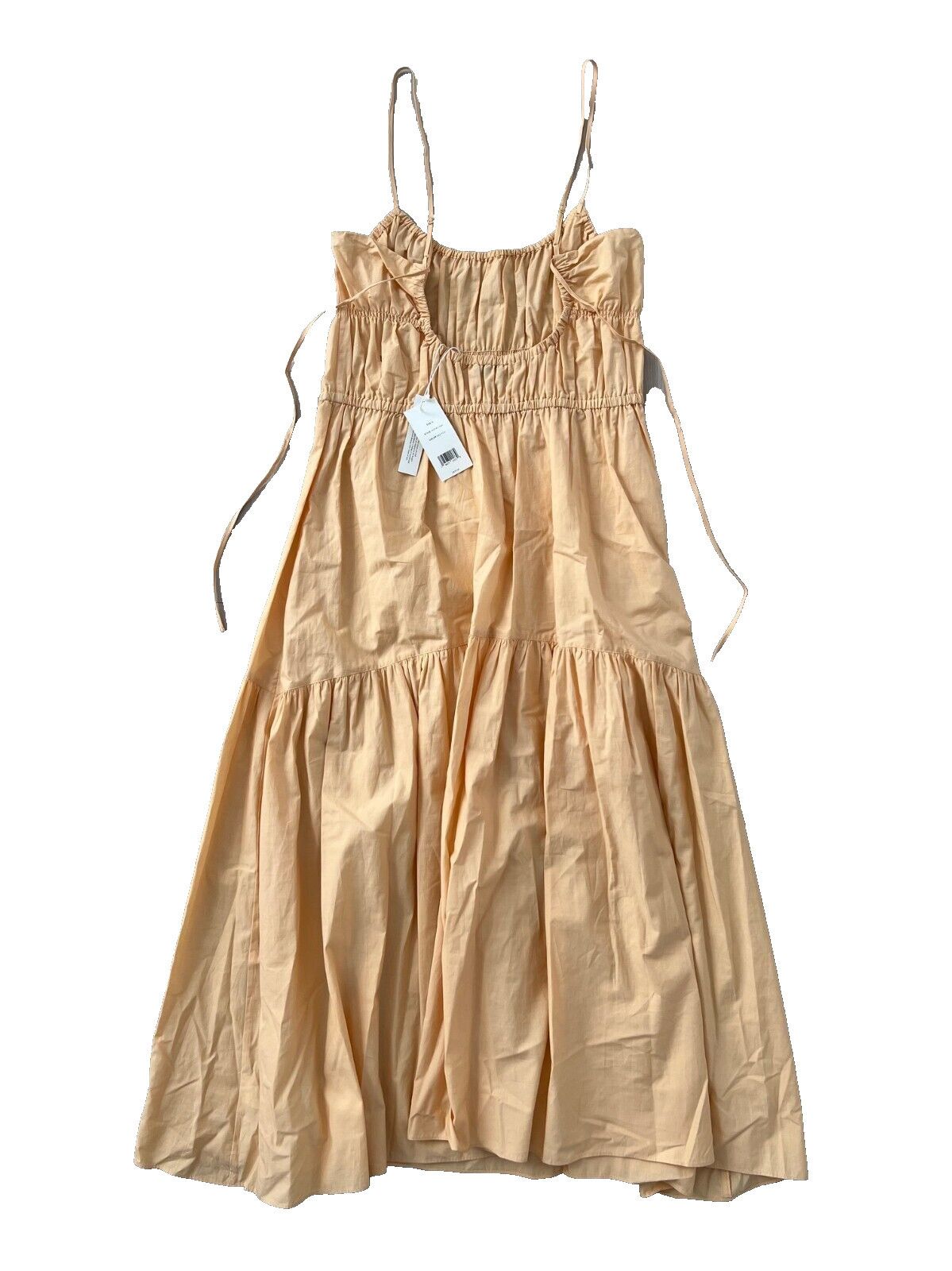 Vince Vince Ruched Tie Back Cami Dress Peach ( M ) Size M / US 6-8 / IT 42-44 - 5 Thumbnail