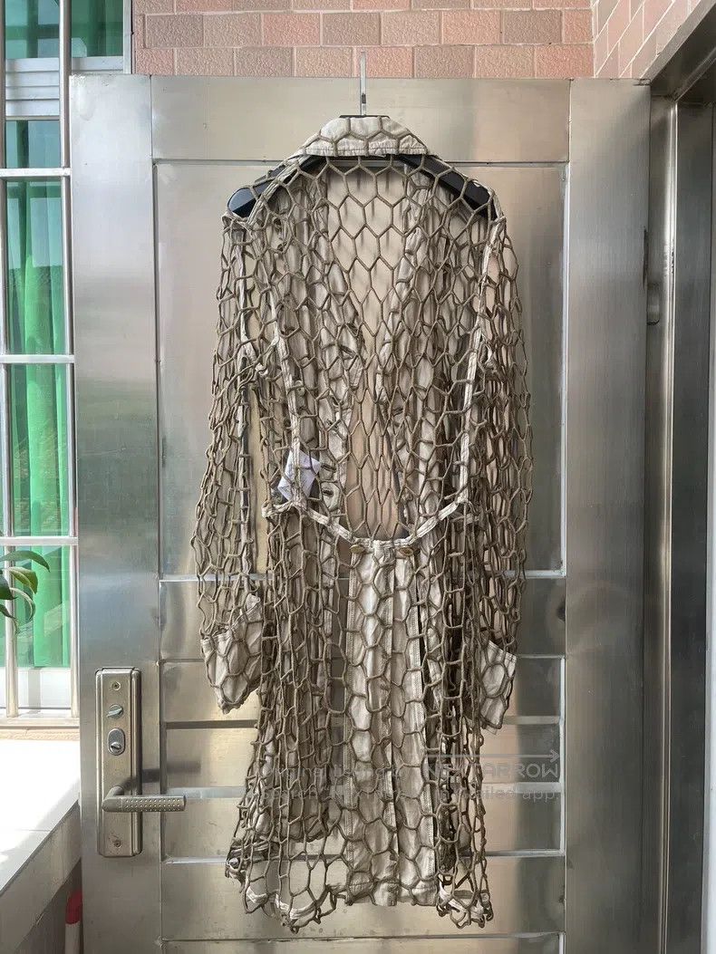 Comme des Garcons Comme Des Garcons Honeycomb hexagonal openwork net coat Size US M / EU 48-50 / 2 - 2 Thumbnail