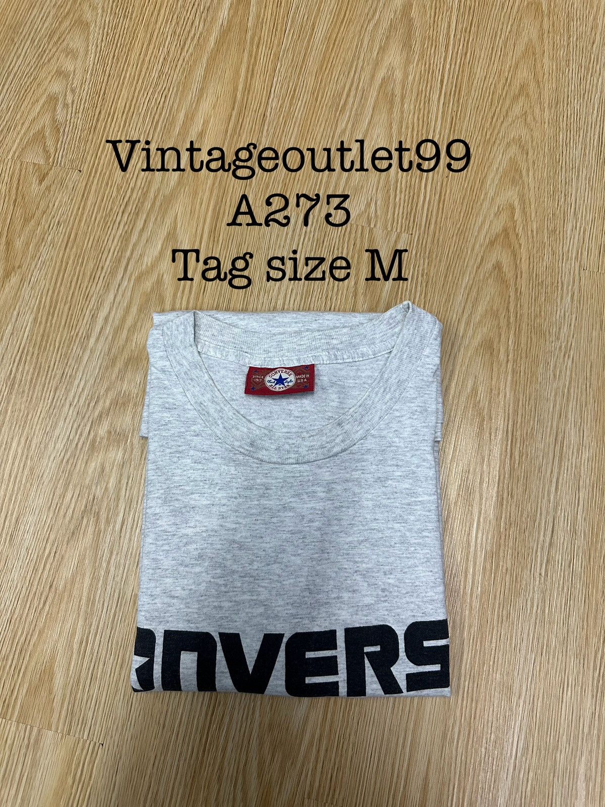Converse Vintage 80s Converse Spellout Made in Usa Tshirt A273 Size US S / EU 44-46 / 1 - 13 Thumbnail