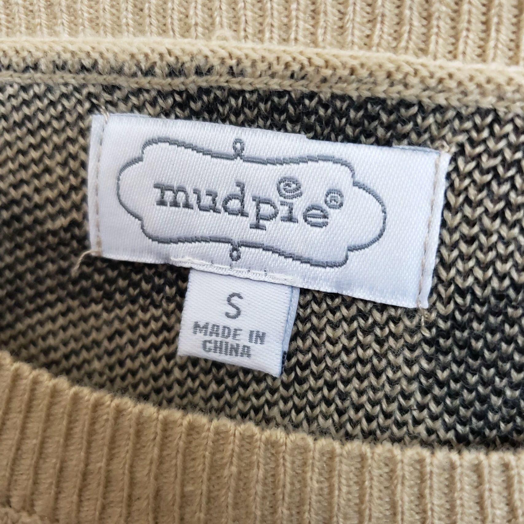 Vintage Mud Pie Womens Pullover Sweater Sz Small Tan Black Animal Print Oversized Size S / US 4 / IT 40 - 6 Thumbnail
