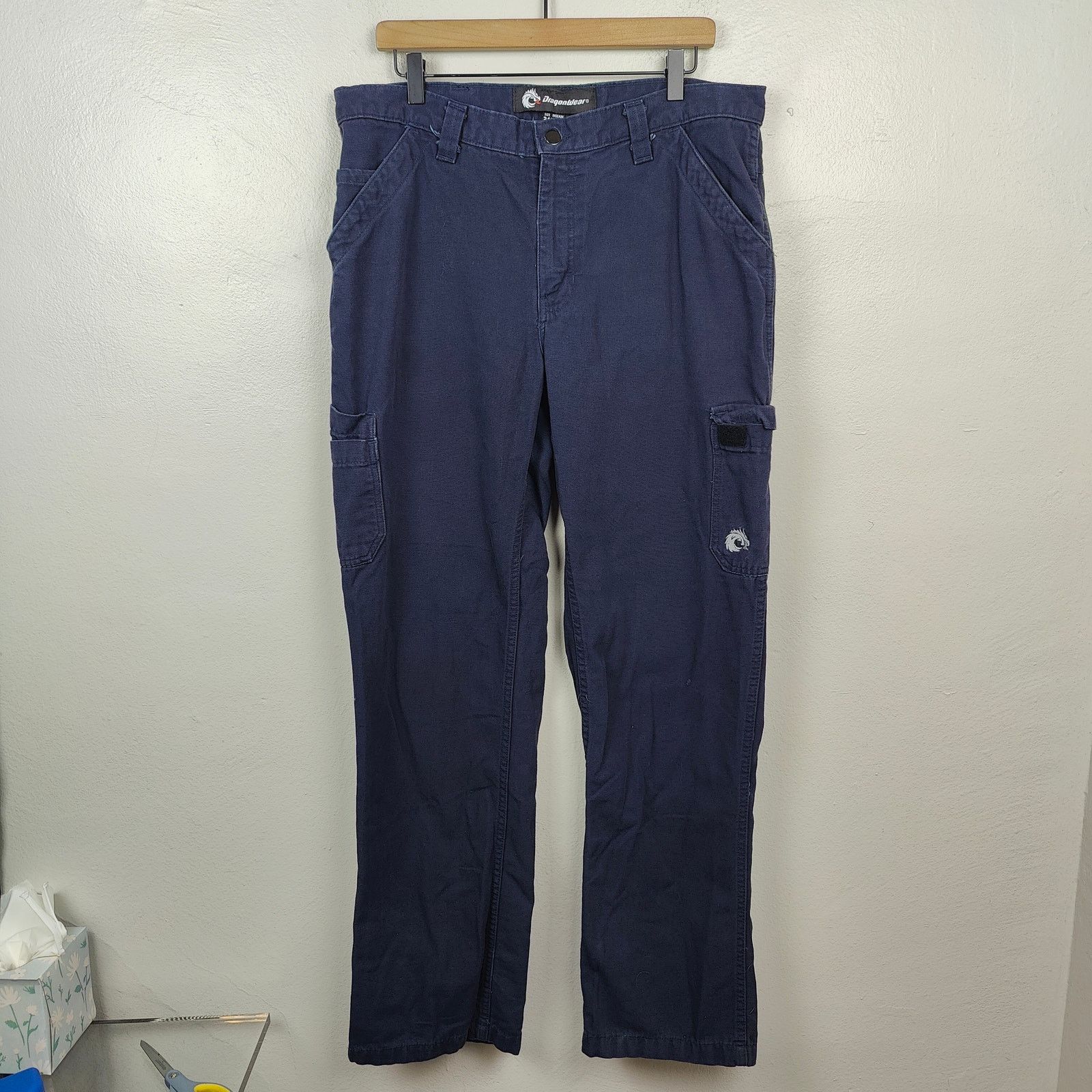 Other Dragonwear FR Pants Mens 34x34 Navy Blue Workwear Size US 34 / EU 50 - 1 Thumbnail