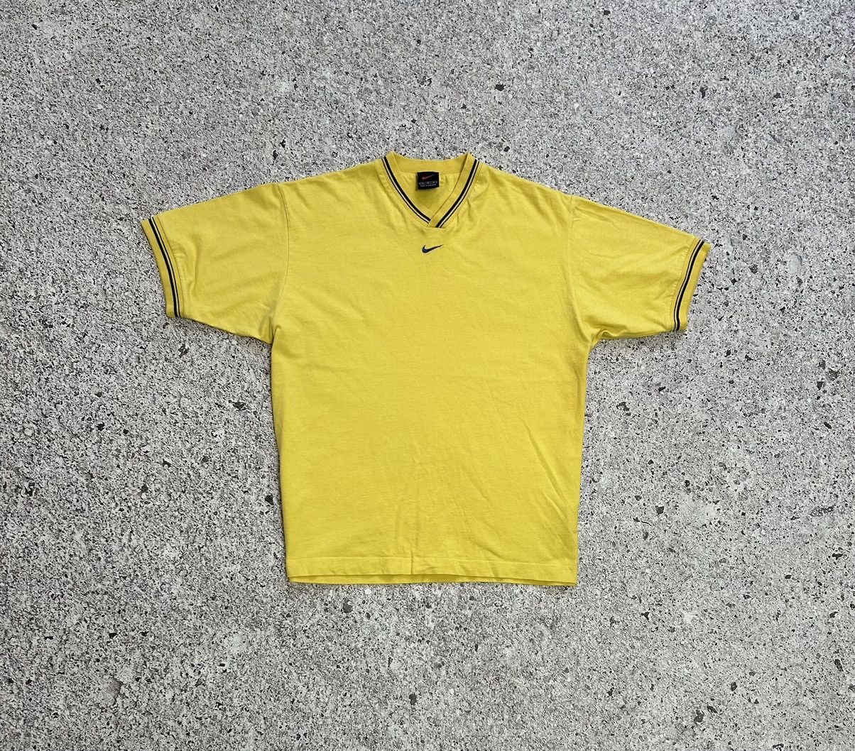 Nike × Vintage Vintage 90s Nike Center Logo T-shirt Made In USA Hype Y2K Size US M / EU 48-50 / 2 - 2 Thumbnail