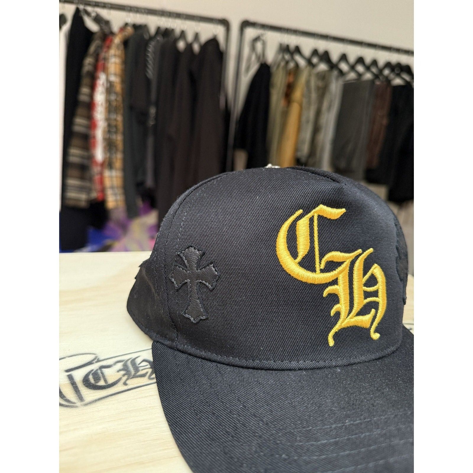 Chrome Hearts chrome hearts black and yellow patch hat Size ONE SIZE - 3 Thumbnail