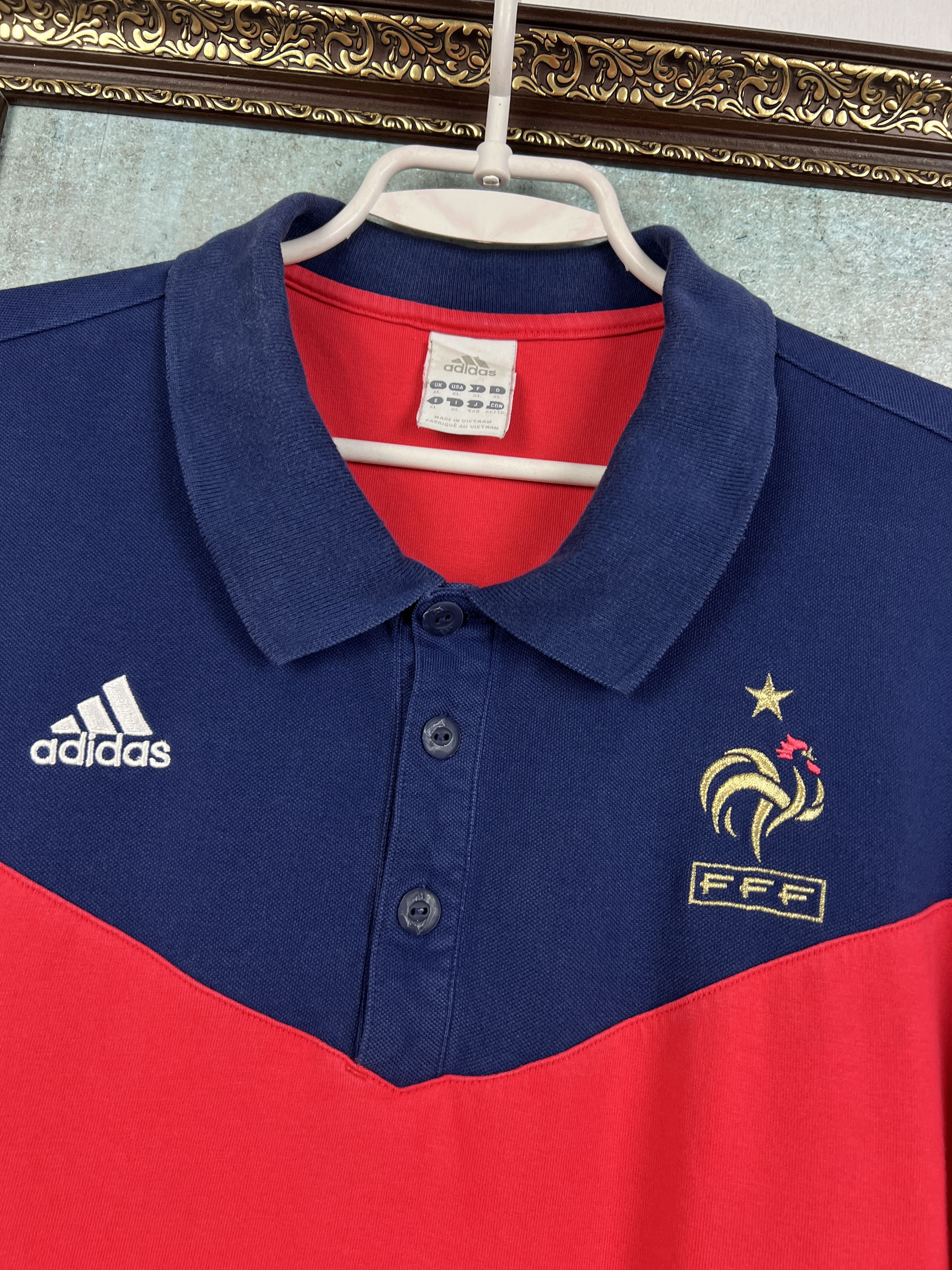 Adidas Adidas France Football Train Polo Shirt Soccer Jersey Trikot Size US XL / EU 56 / 4 - 3 Thumbnail
