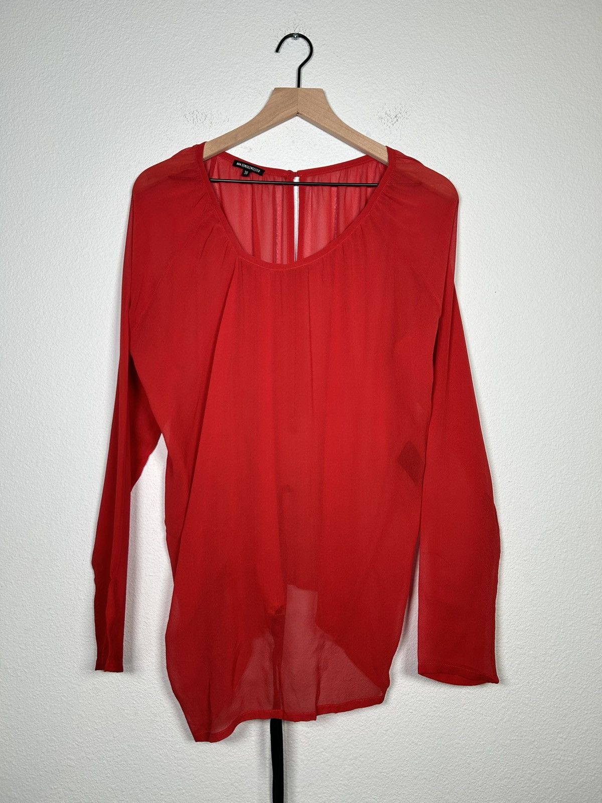 Ann Demeulemeester 00’s Sheer Tassel Long sleeve Blouse Size M / US 6-8 / IT 42-44 - 1 Thumbnail
