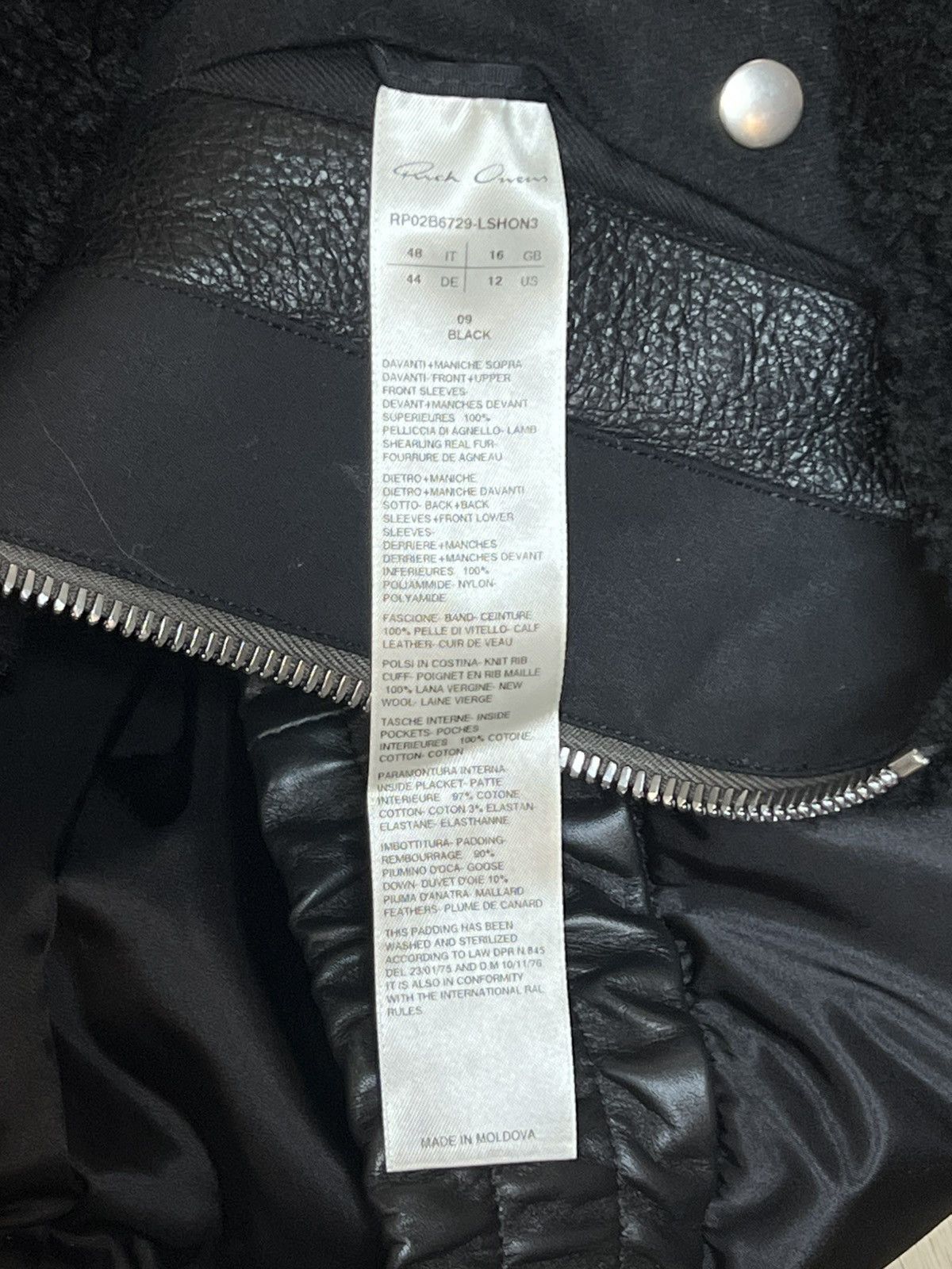 Rick Owens FW/19 Rick Owens “LARRY" Runway Zionic Shearling Down Jacket Size US M / EU 48-50 / 2 - 15 Thumbnail