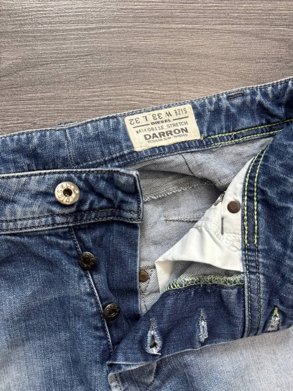 Diesel Vintage Diesel Darron Washed Regular Slim Tapered Jeans Size US 32 / EU 48 - 9 Thumbnail