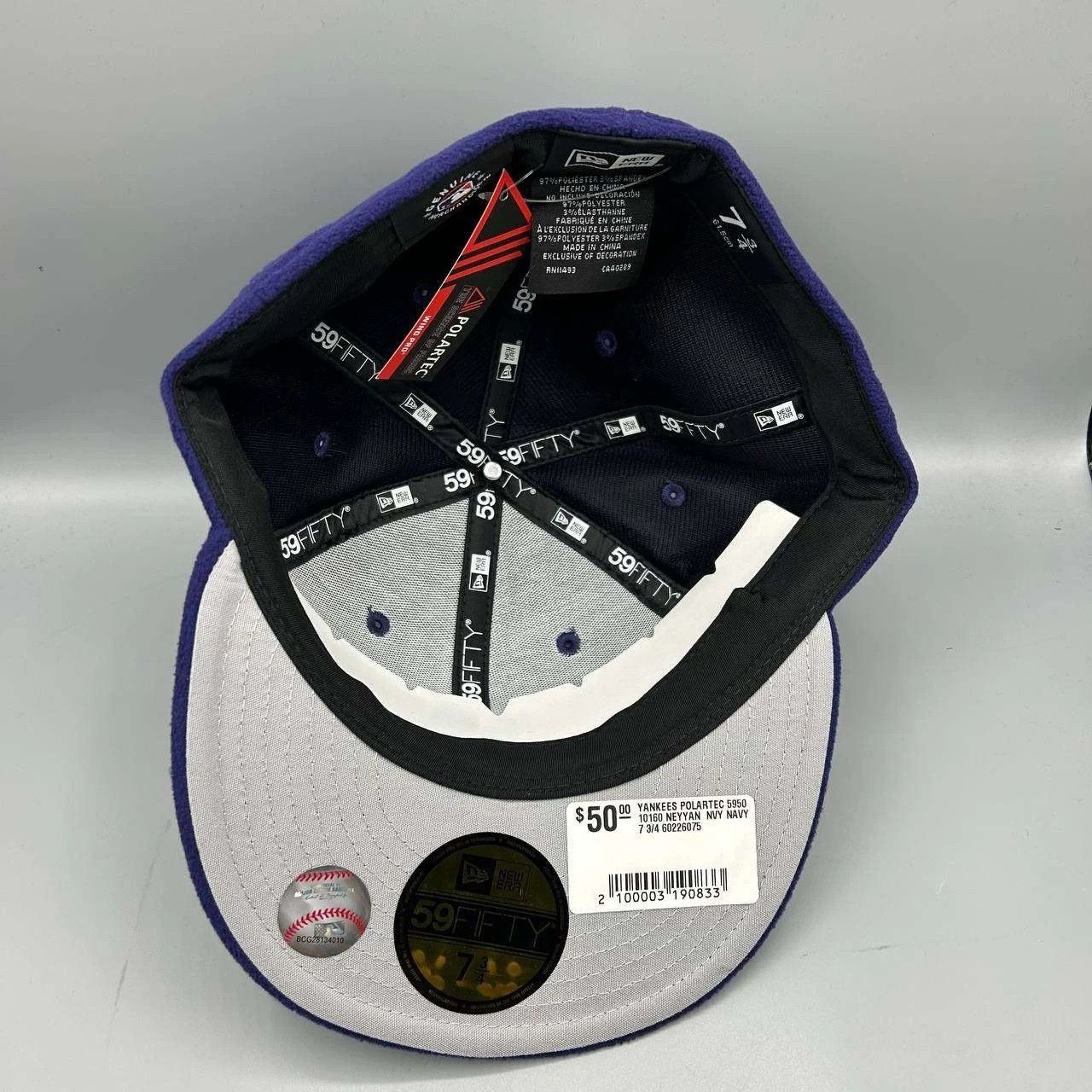 New Era New York Yankees Hat Men 7 3/4 Blue Gray Fitted Cap New Size ONE SIZE - 2 Thumbnail