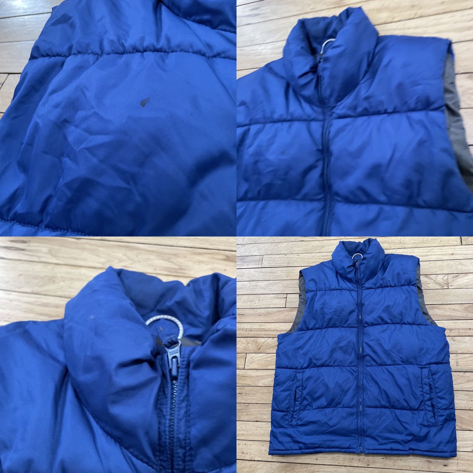 Old Navy OLD NAVY Vest Men M Blue Puffer Zip Lined Warm Stand-Up Collar Short Retro Ski Casual Size US M / EU 48-50 / 2 - 9 Thumbnail