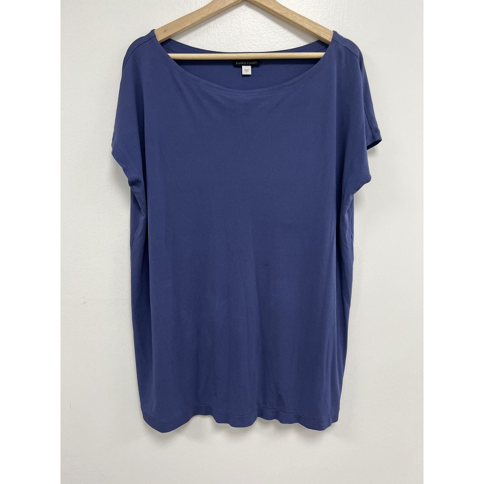 Eileen Fisher EILEEN FISHER Women Interlock Scoop Neck Navy S A001922 Size S / US 4 / IT 40 - 2 Thumbnail