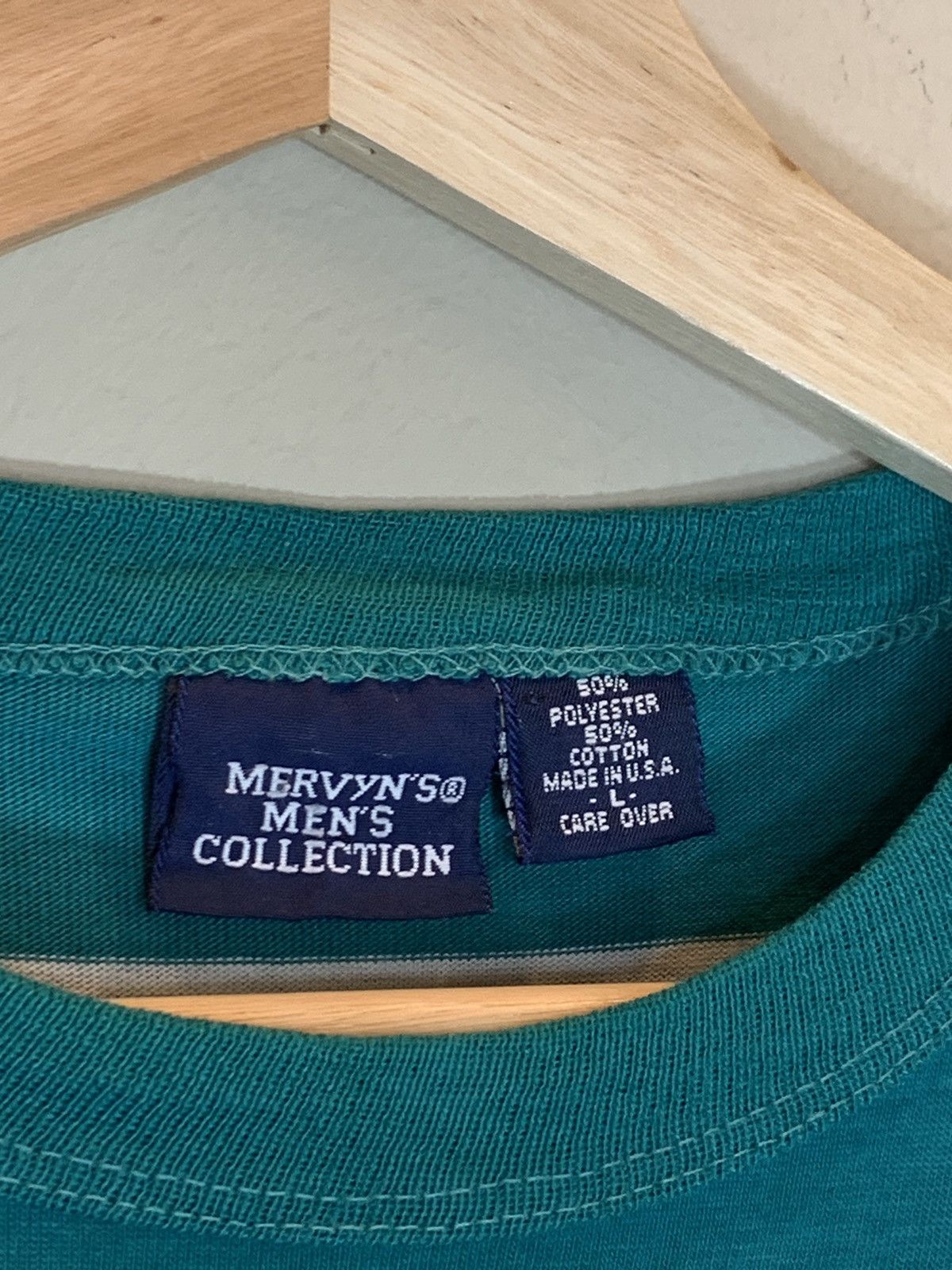 Vintage *RARE* Vintage Single Stitch Striped USA-Made Mervyn’s Shirt Size US L / EU 52-54 / 3 - 9 Thumbnail