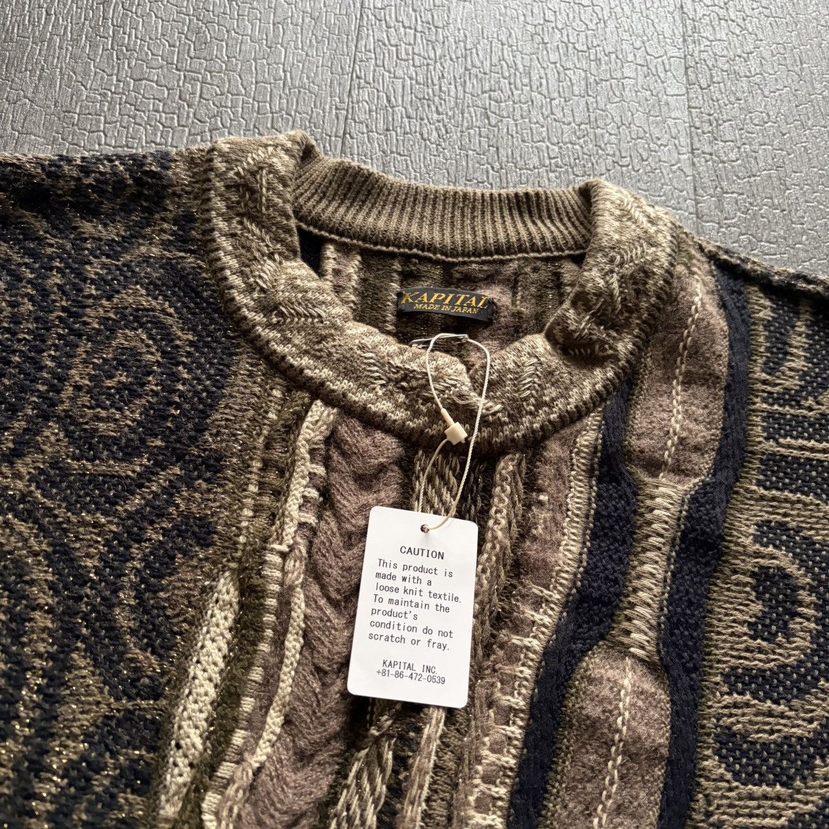 Kapital Kapital 7G MAZE GAUDY Crew Neck Sweater size 3 stk Size US L / EU 52-54 / 3 - 3 Thumbnail