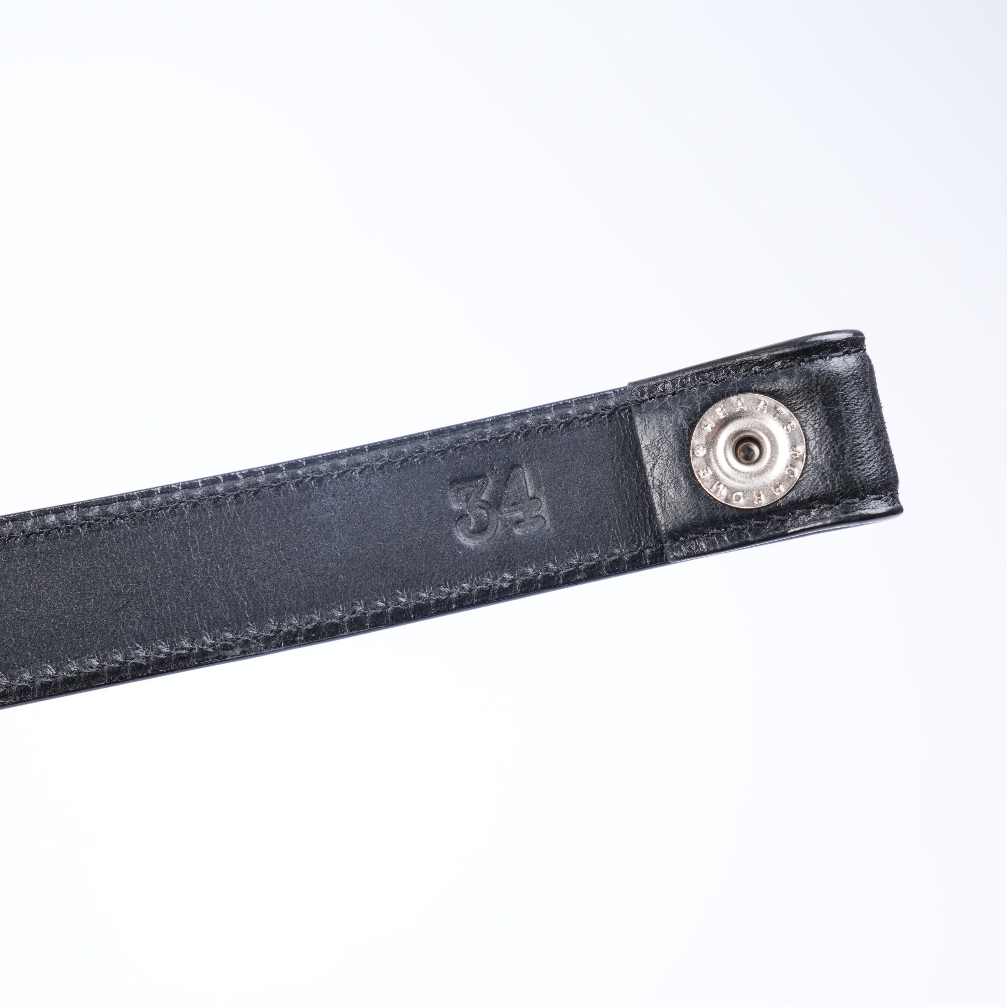 Chrome Hearts CHROME HEARTS PLAIN BLACK BELT STRAP 1 INCH SIZE 34 BRAND NE Size 34 - 3 Thumbnail