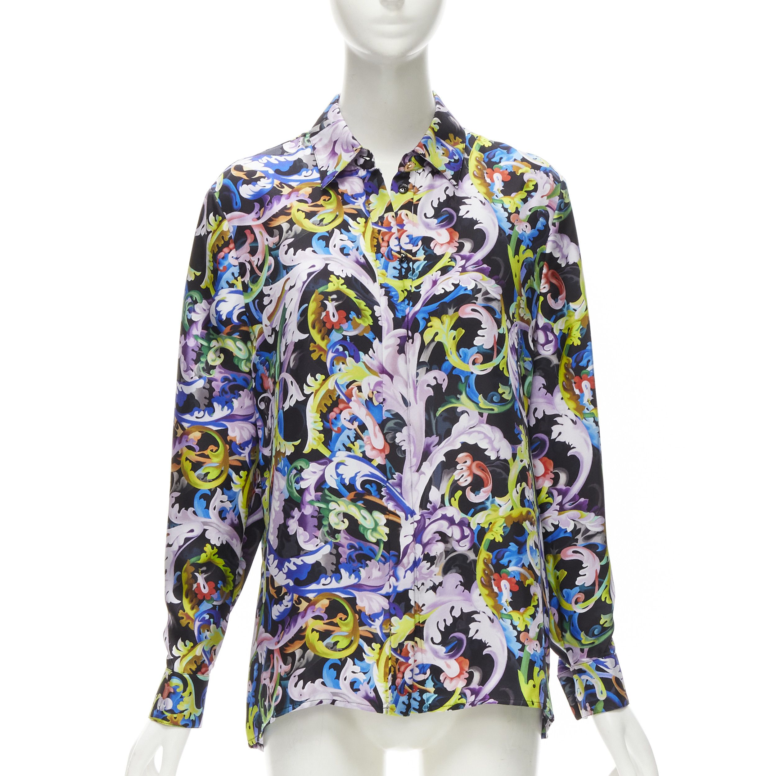 Versace new VERSACE 2021 Runway Baroccoflage 100% silk gold Medusa shirt IT42 M Size M / US 6-8 / IT 42-44 - 1 Thumbnail
